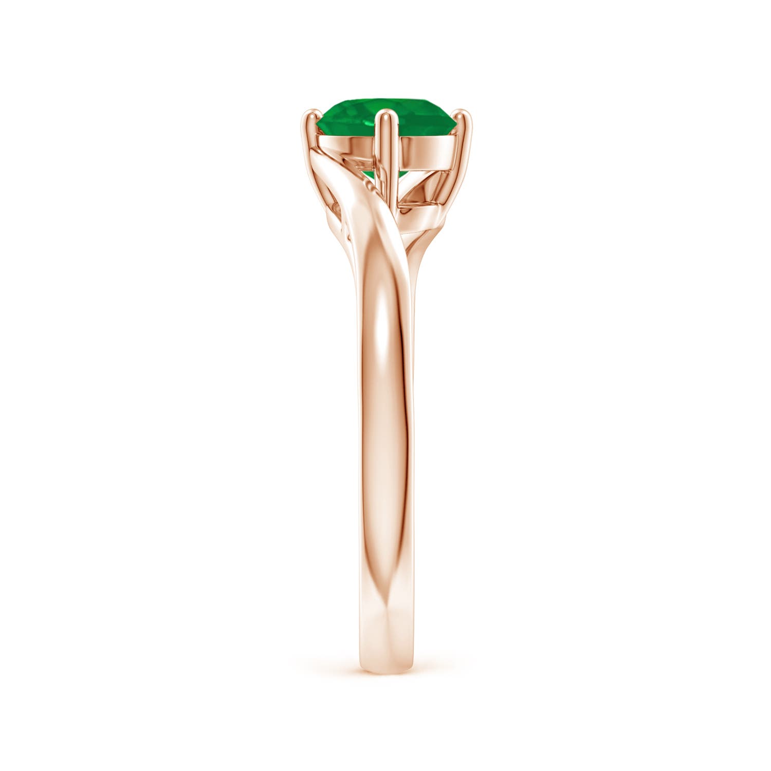 AA - Emerald / 0.75 CT / 14 KT Rose Gold