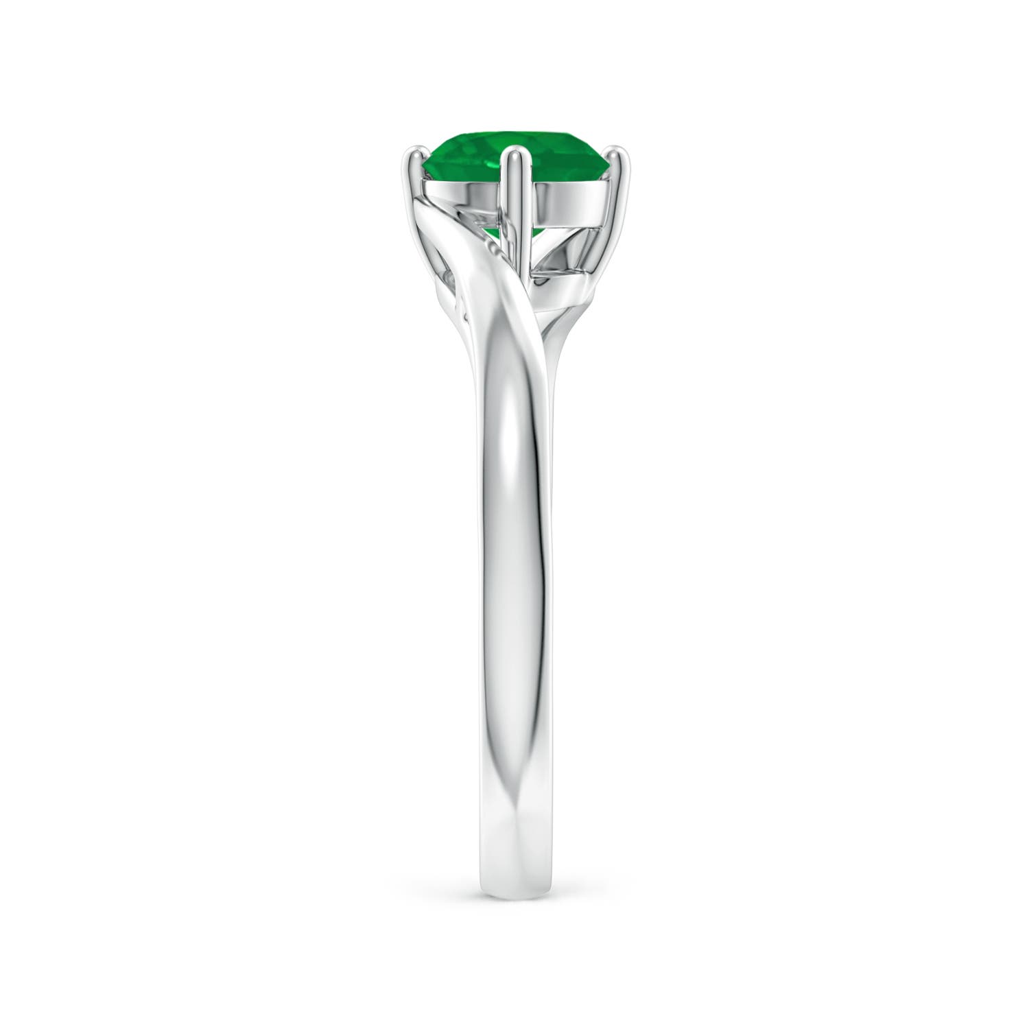 AA - Emerald / 0.75 CT / 14 KT White Gold