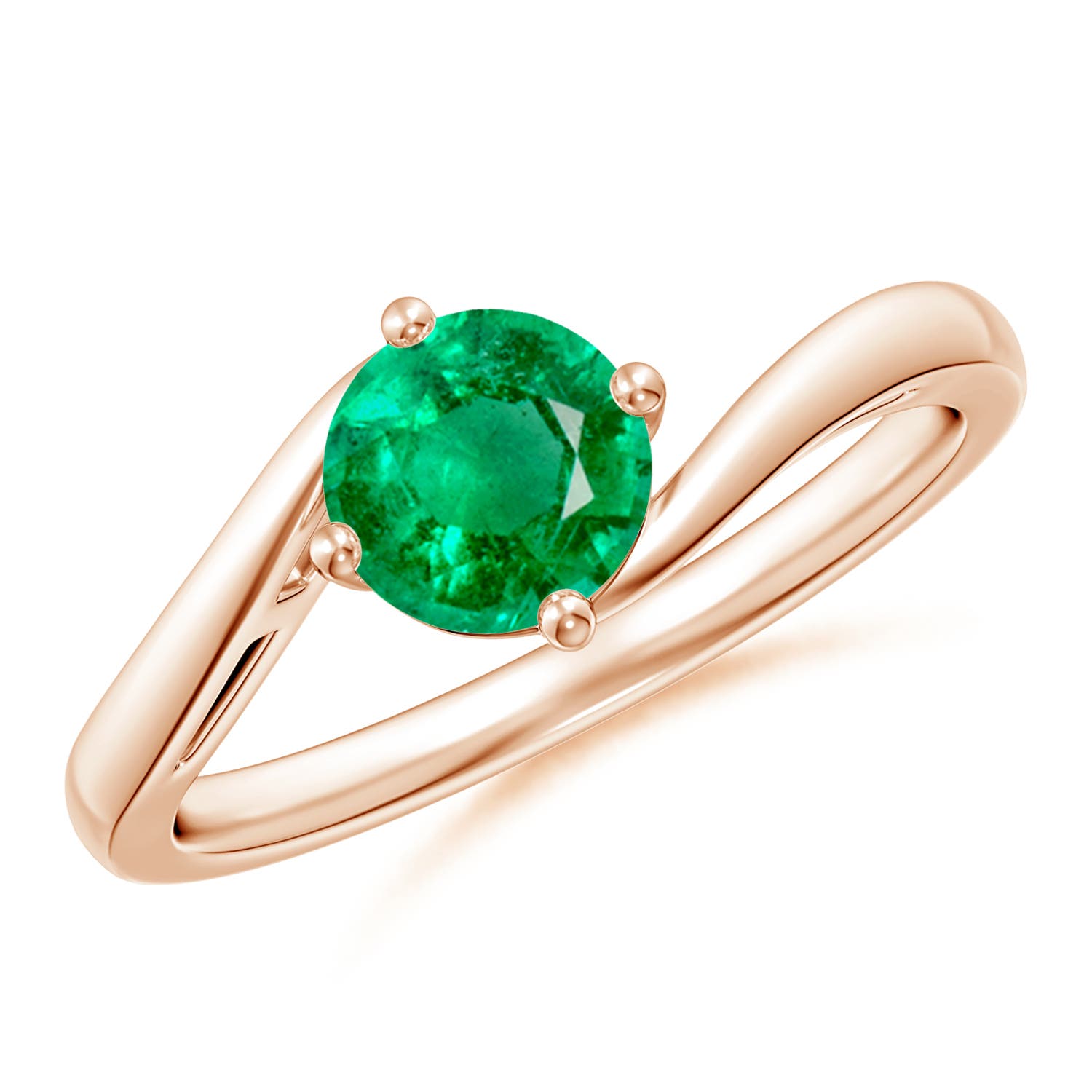 AAA - Emerald / 0.75 CT / 14 KT Rose Gold