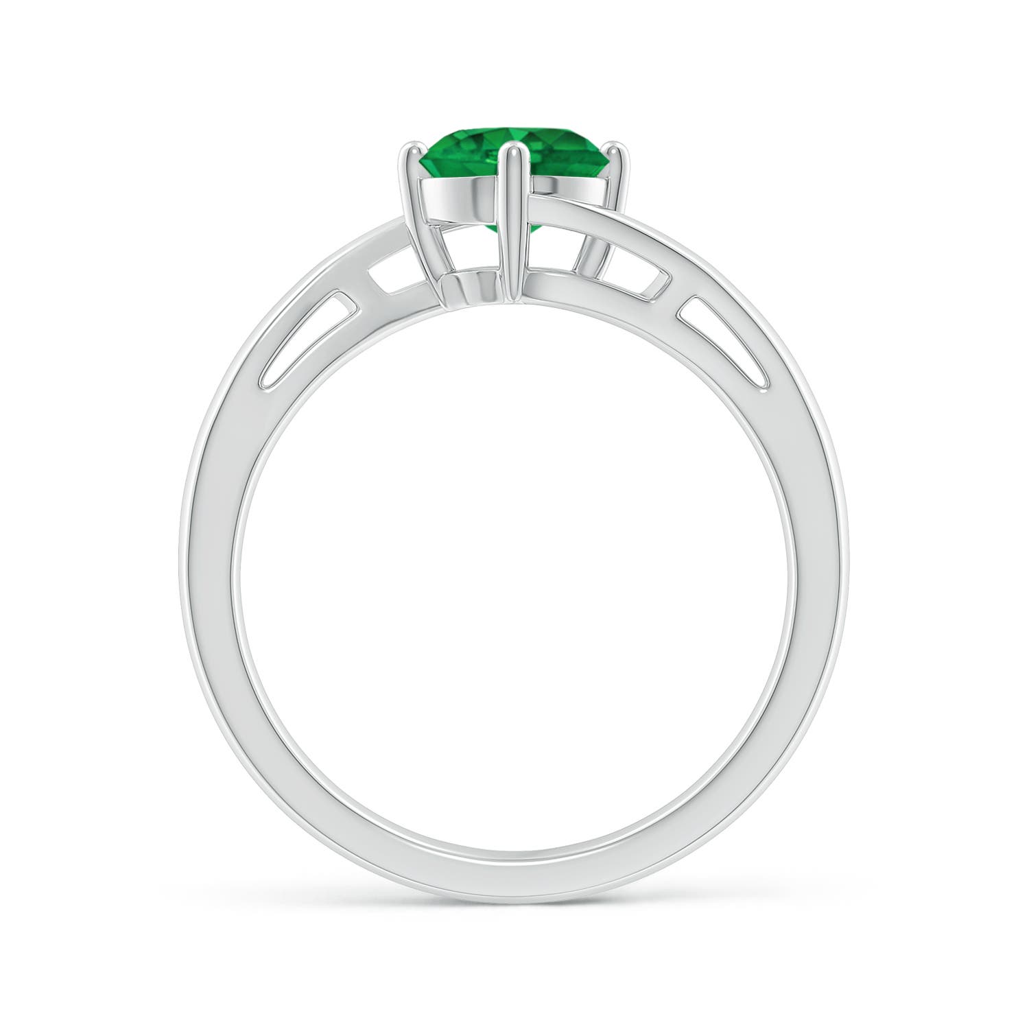 AAA - Emerald / 0.75 CT / 14 KT White Gold