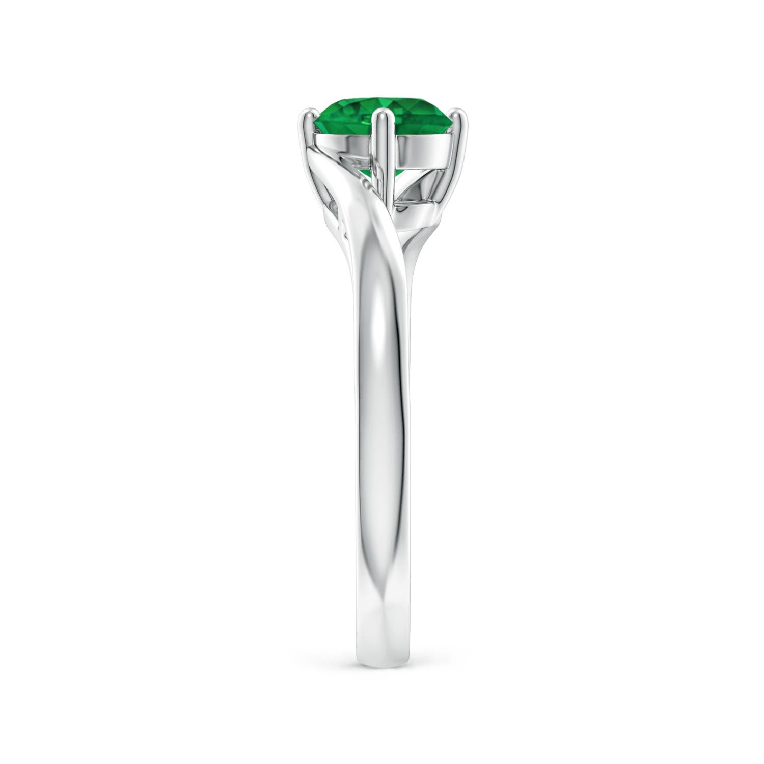 AAA - Emerald / 0.75 CT / 14 KT White Gold