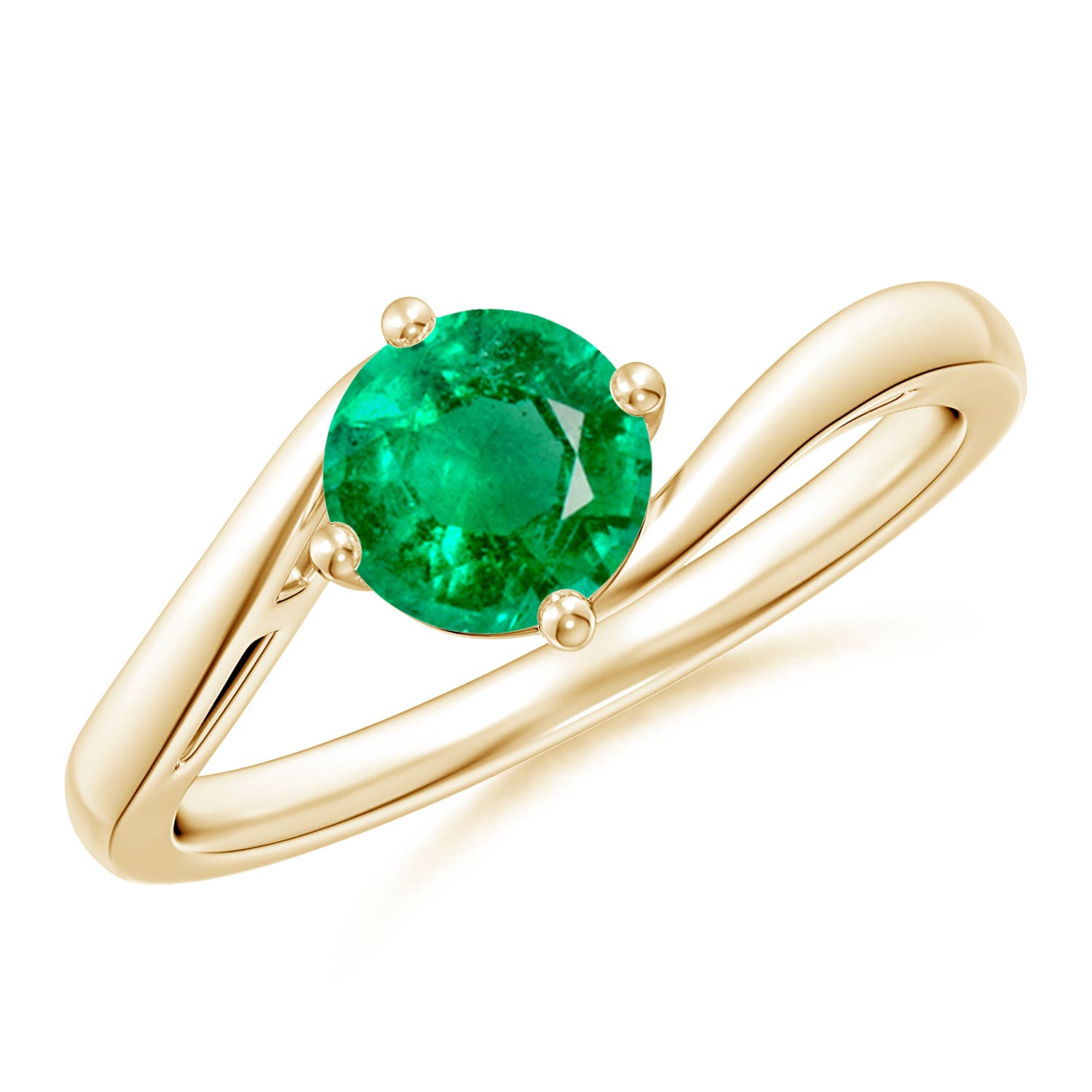 AAA - Emerald / 0.75 CT / 14 KT Yellow Gold