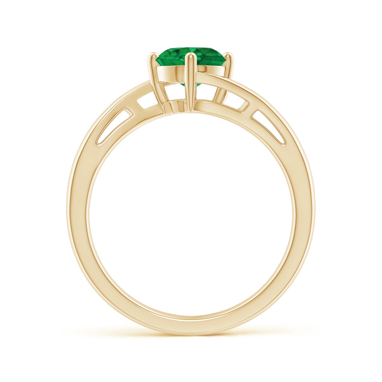 AAA - Emerald / 0.75 CT / 14 KT Yellow Gold