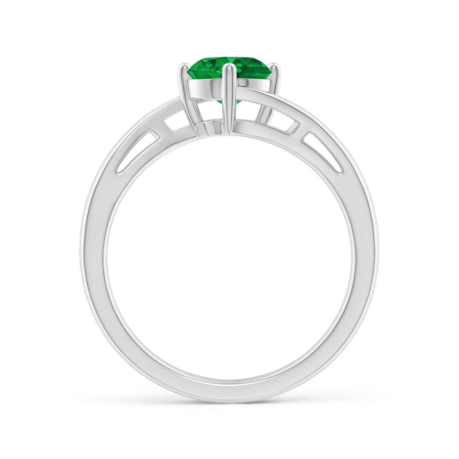 AAAA - Emerald / 0.75 CT / 14 KT White Gold