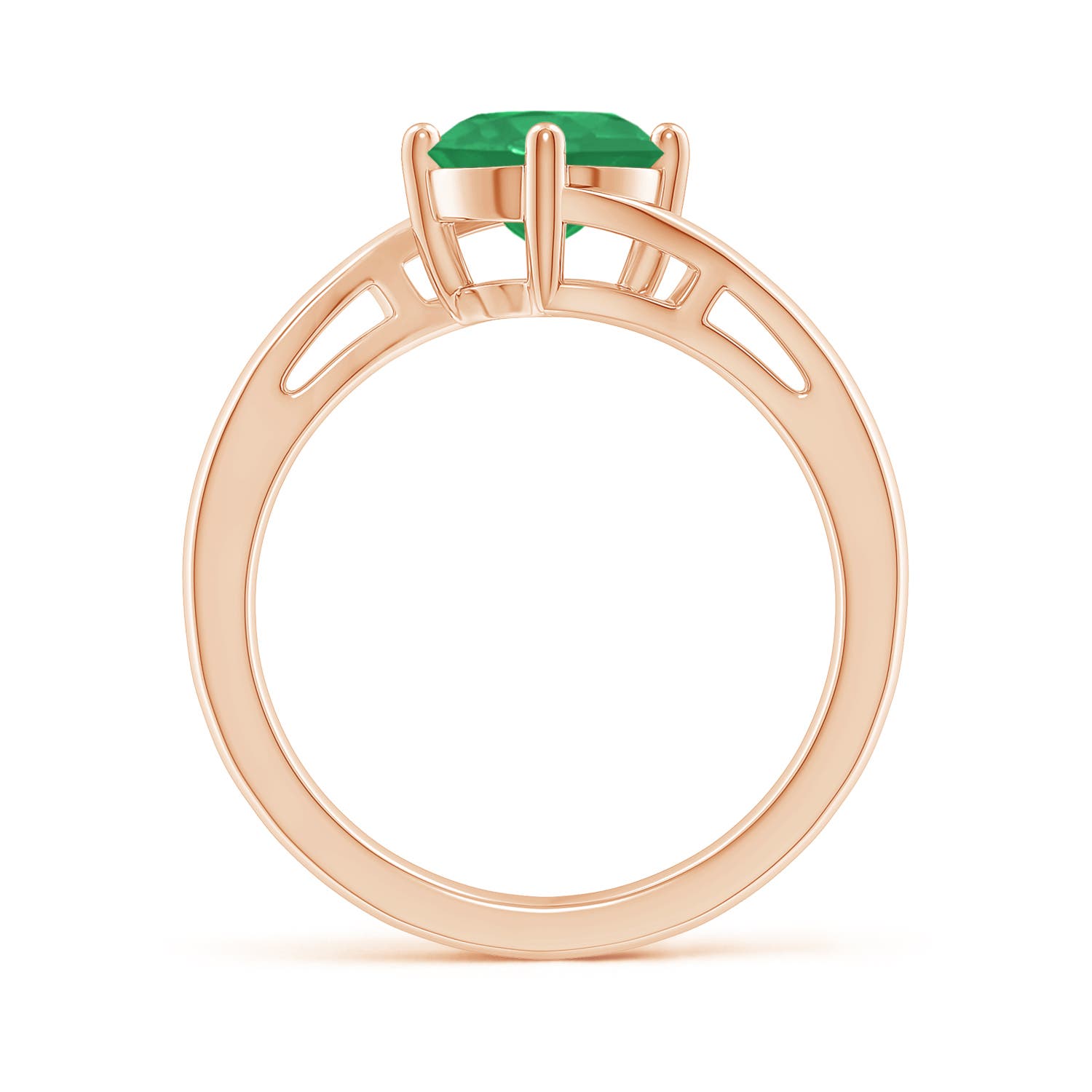 A - Emerald / 1.2 CT / 14 KT Rose Gold