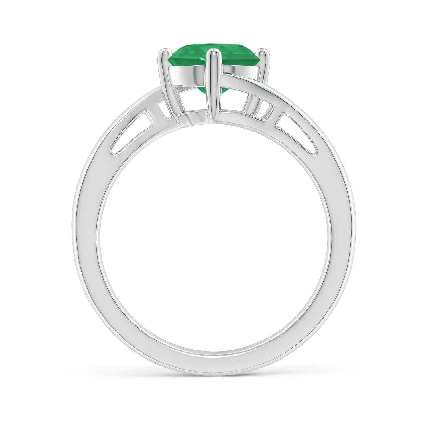 A - Emerald / 1.2 CT / 14 KT White Gold