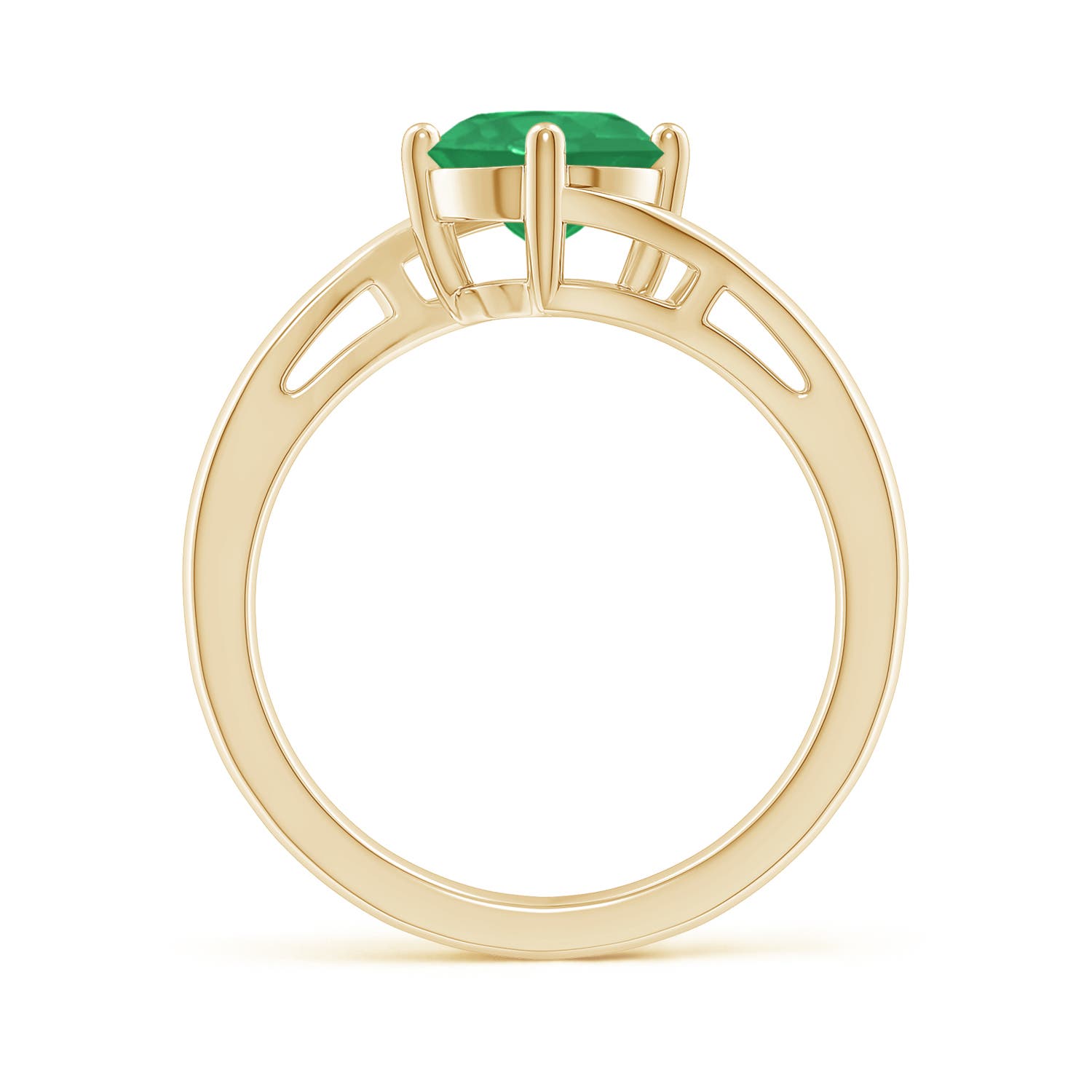 A - Emerald / 1.2 CT / 14 KT Yellow Gold