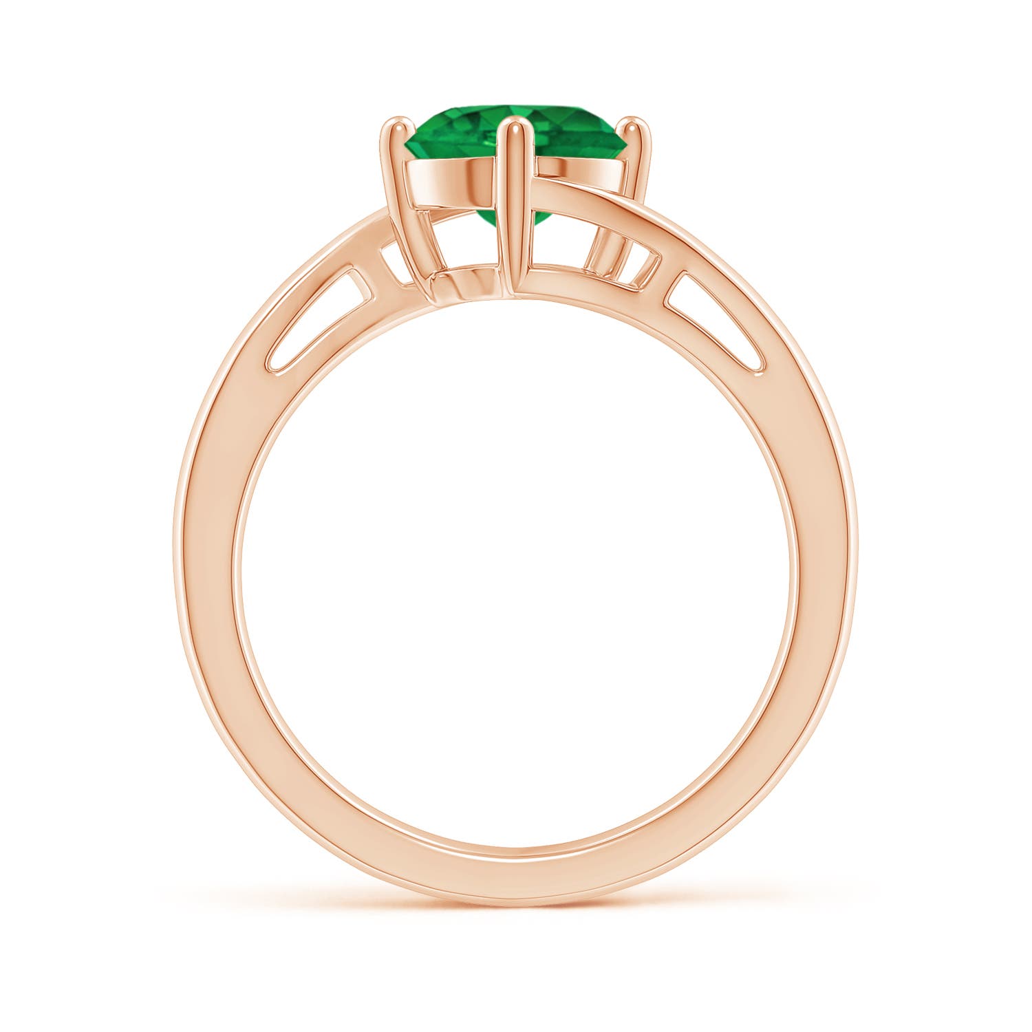 AAA - Emerald / 1.2 CT / 14 KT Rose Gold