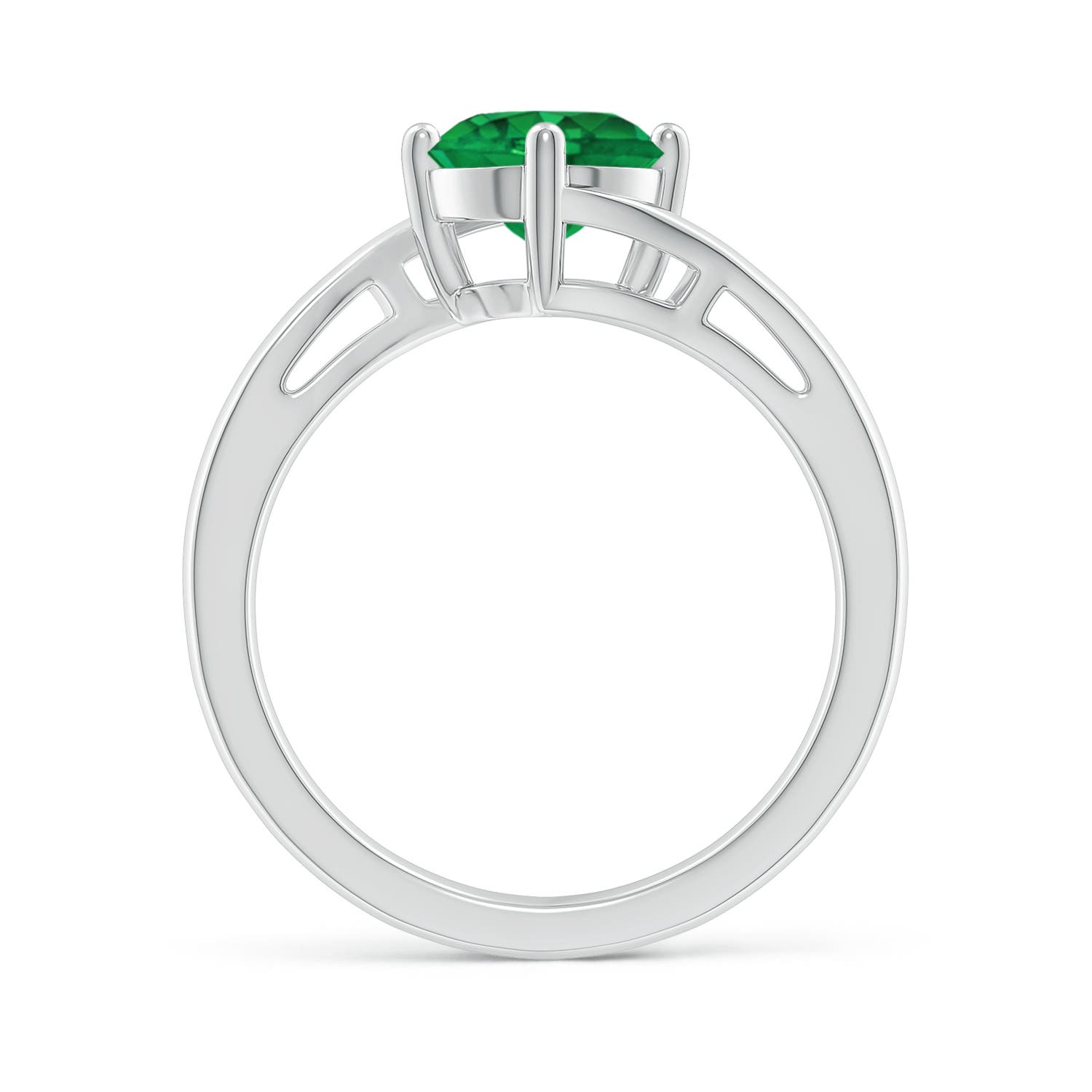 AAA - Emerald / 1.2 CT / 14 KT White Gold