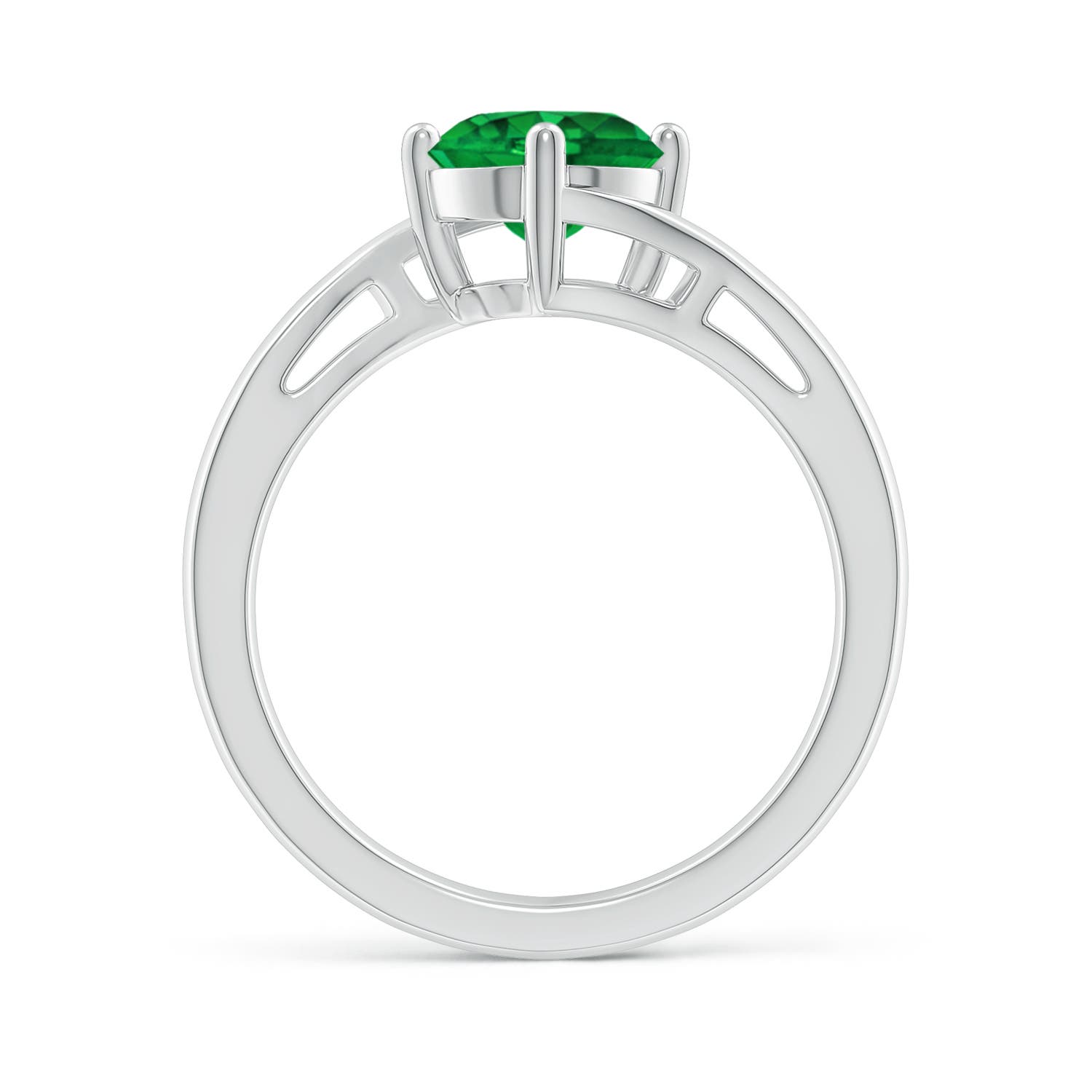 AAAA - Emerald / 1.2 CT / 14 KT White Gold