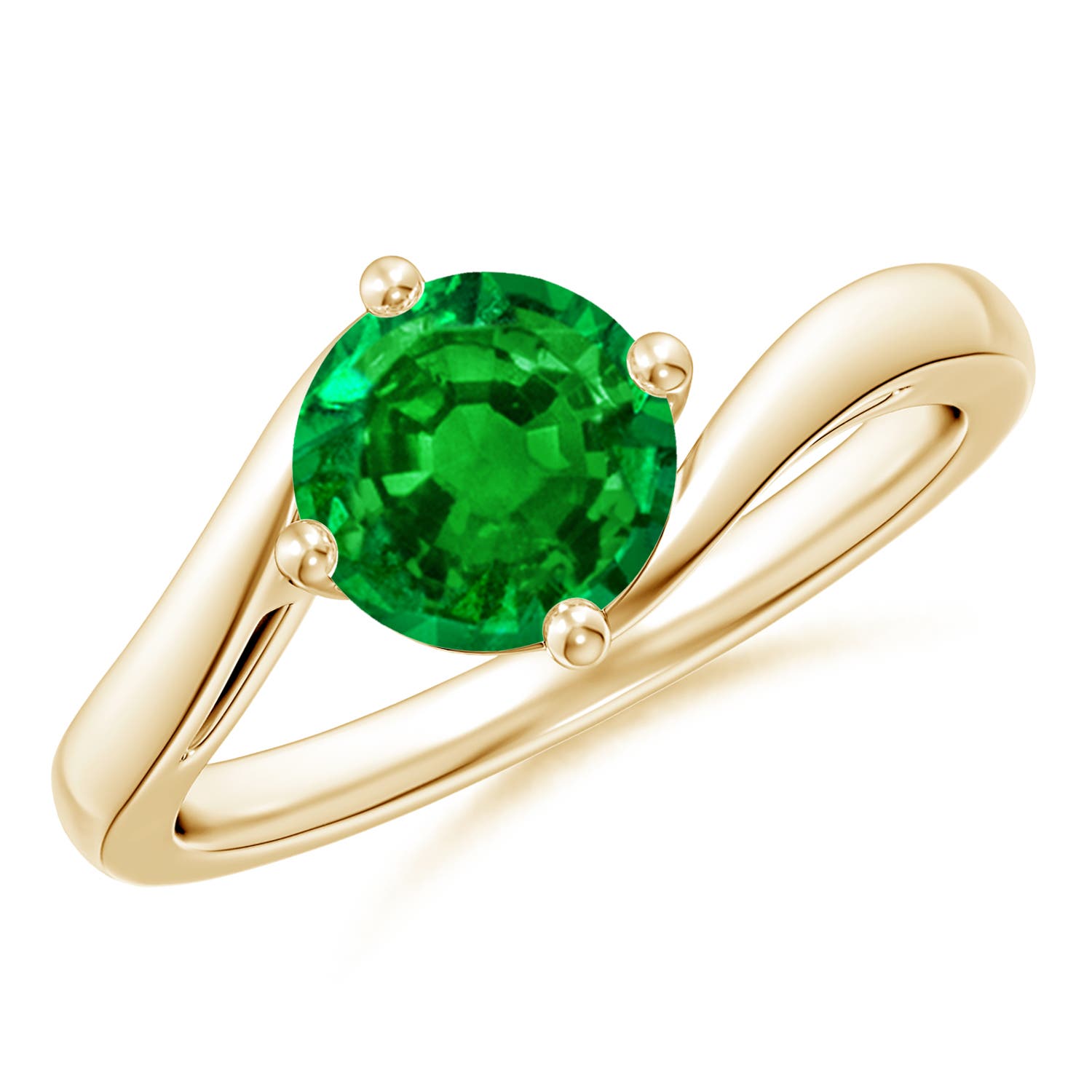 AAAA - Emerald / 1.2 CT / 14 KT Yellow Gold