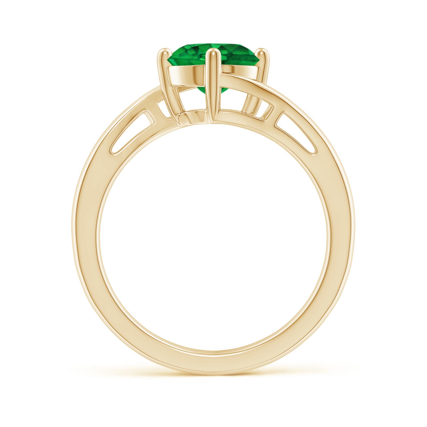 AAAA - Emerald / 1.2 CT / 14 KT Yellow Gold