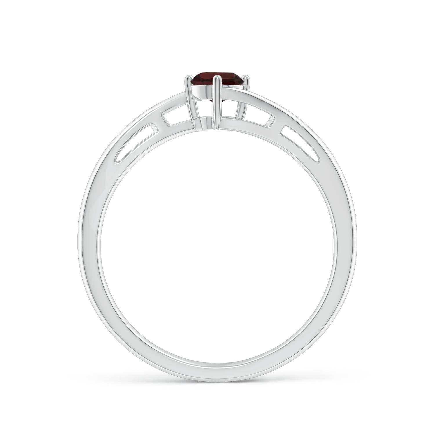 A - Garnet / 0.33 CT / 14 KT White Gold