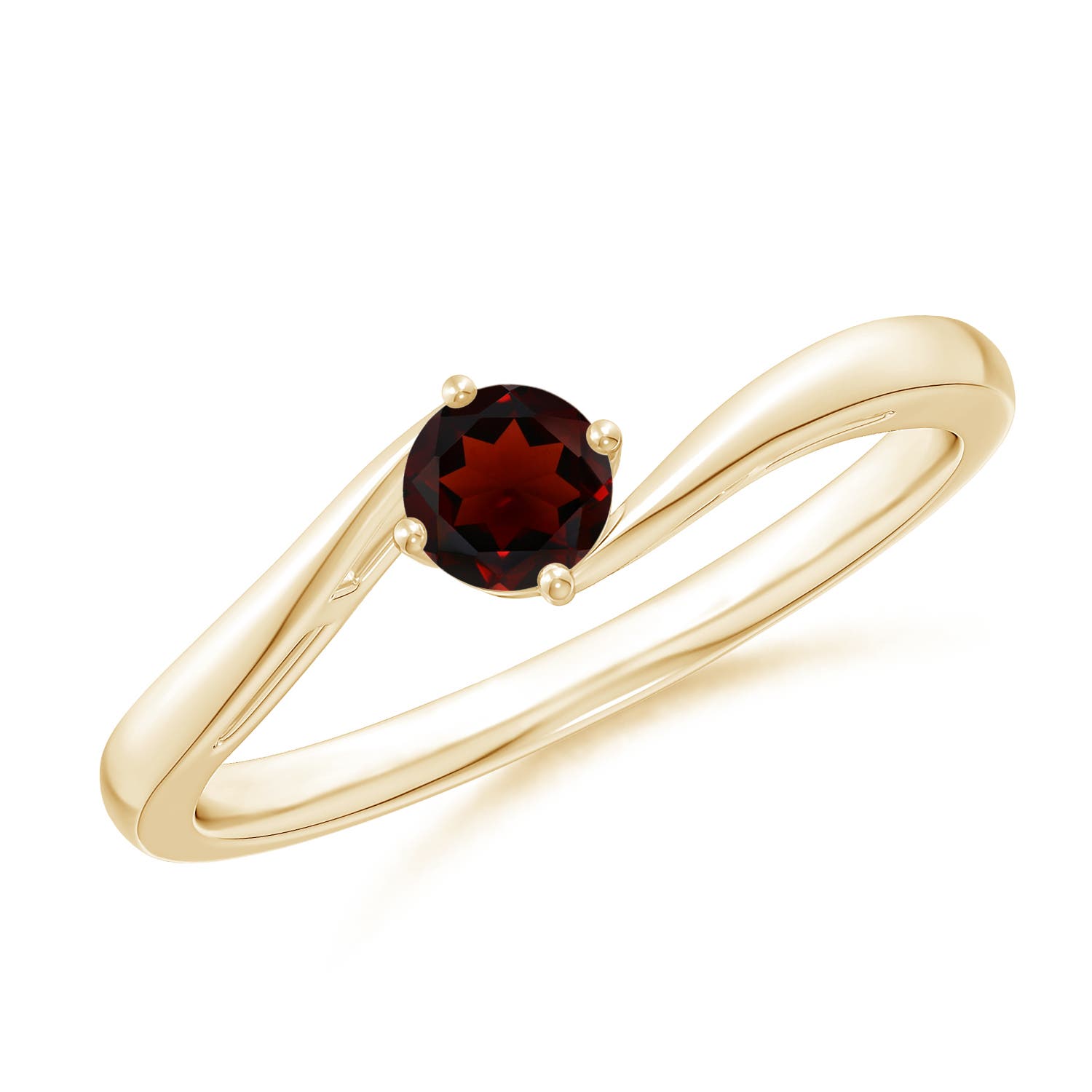 AA - Garnet / 0.33 CT / 14 KT Yellow Gold