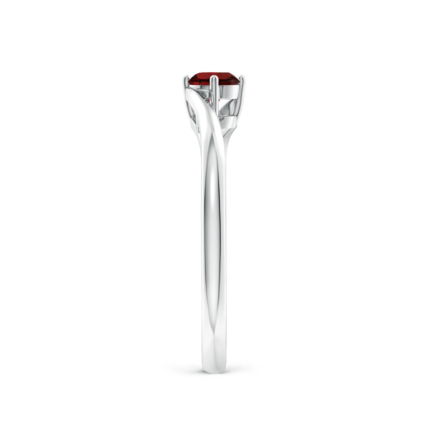 AAA - Garnet / 0.33 CT / 14 KT White Gold