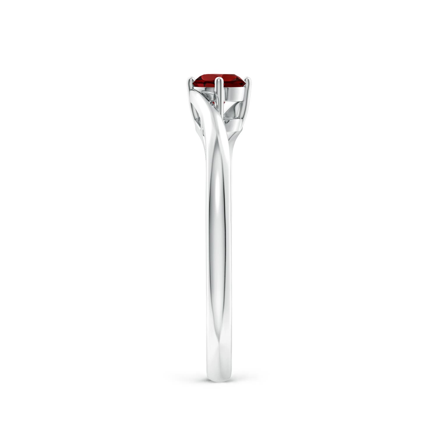 AAAA - Garnet / 0.33 CT / 14 KT White Gold