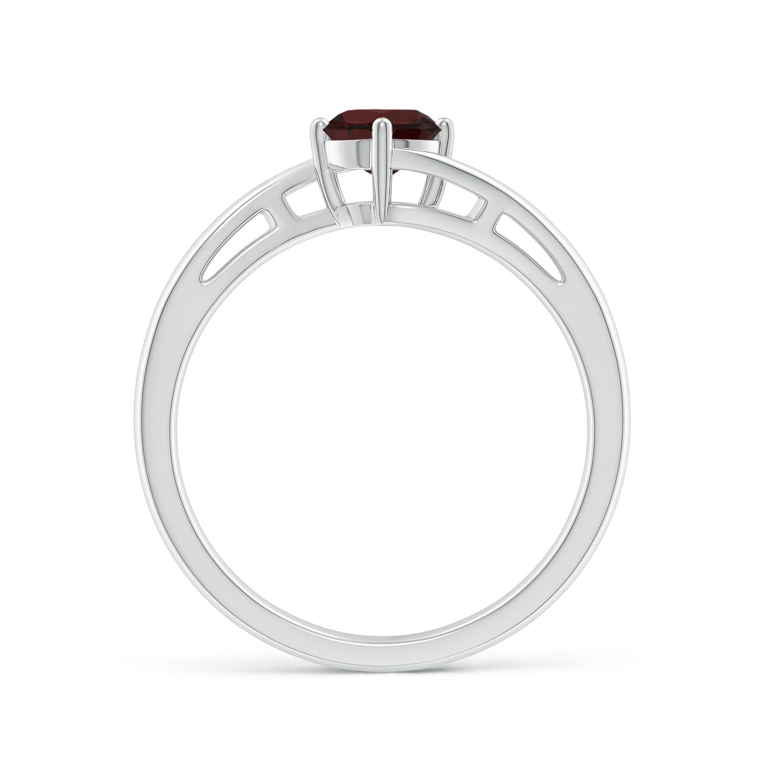 A - Garnet / 0.6 CT / 14 KT White Gold