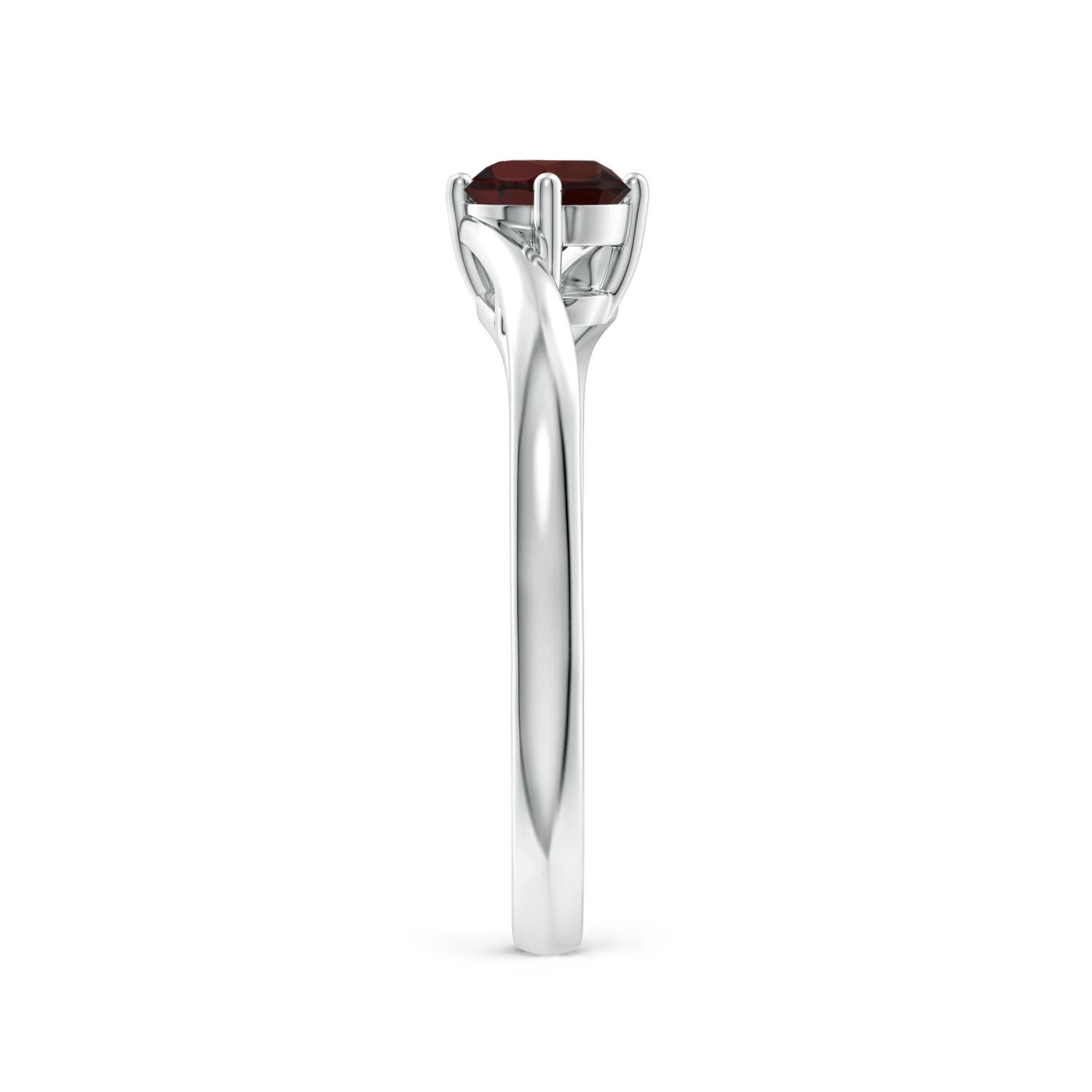 A - Garnet / 0.6 CT / 14 KT White Gold