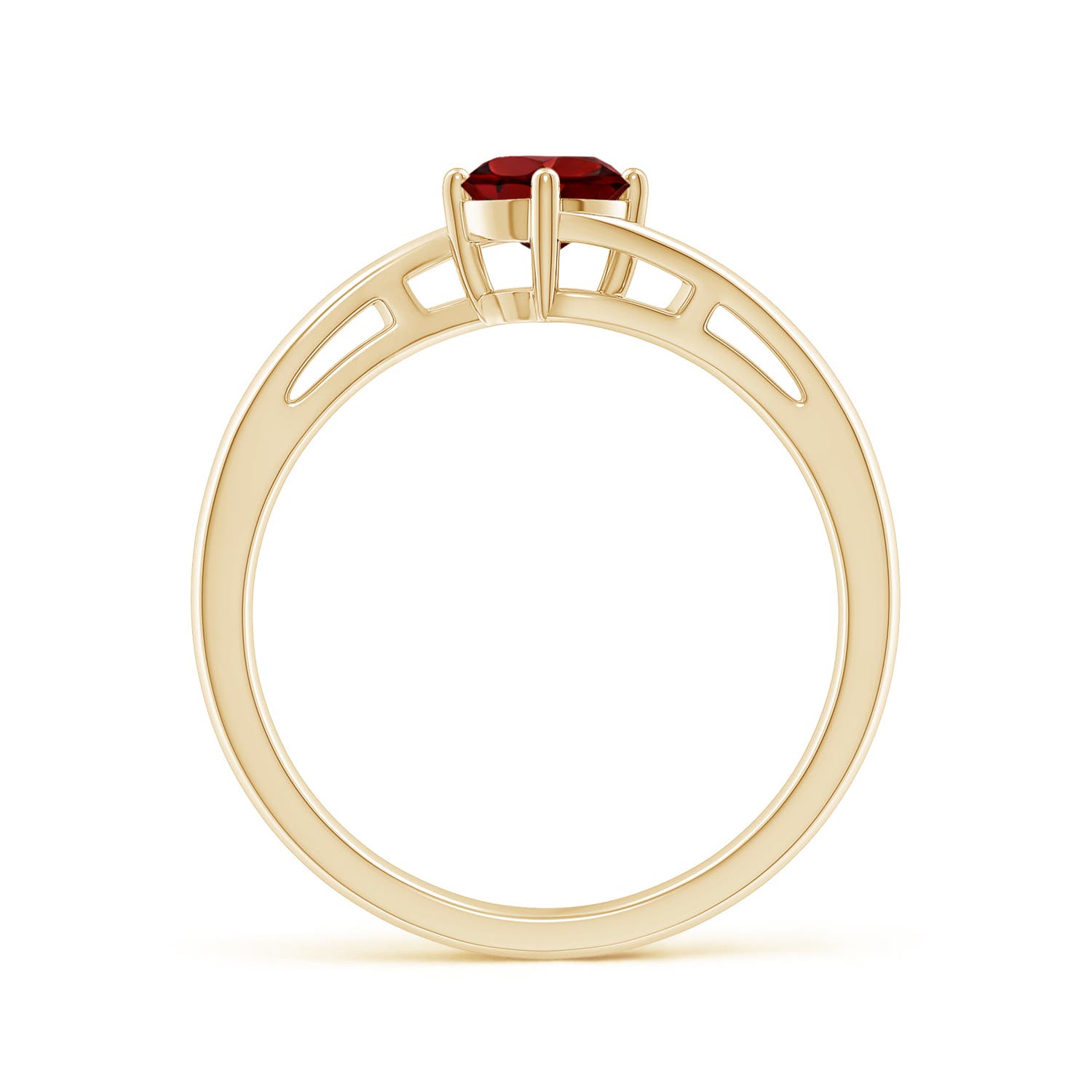 AAAA - Garnet / 0.6 CT / 14 KT Yellow Gold