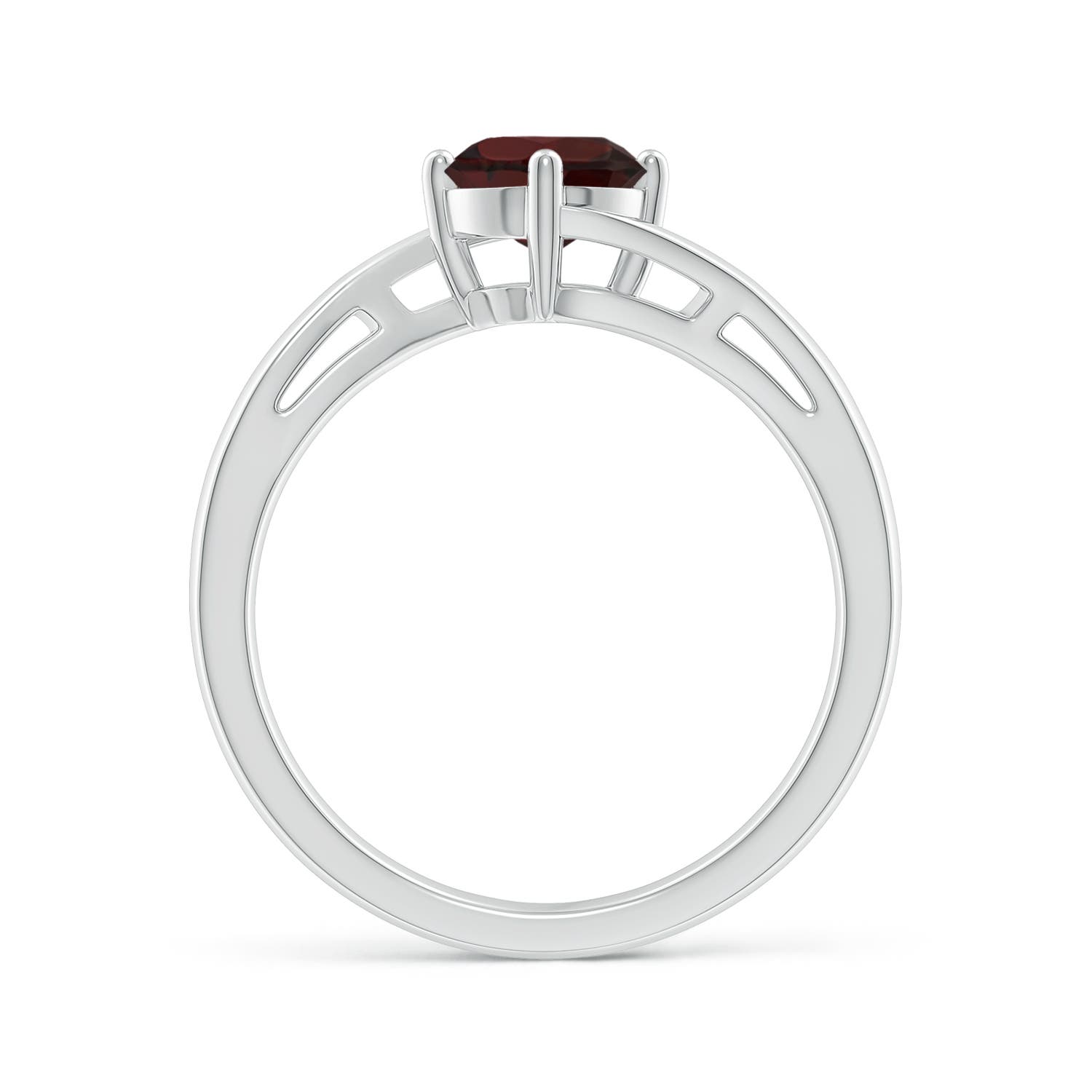 A - Garnet / 1 CT / 14 KT White Gold