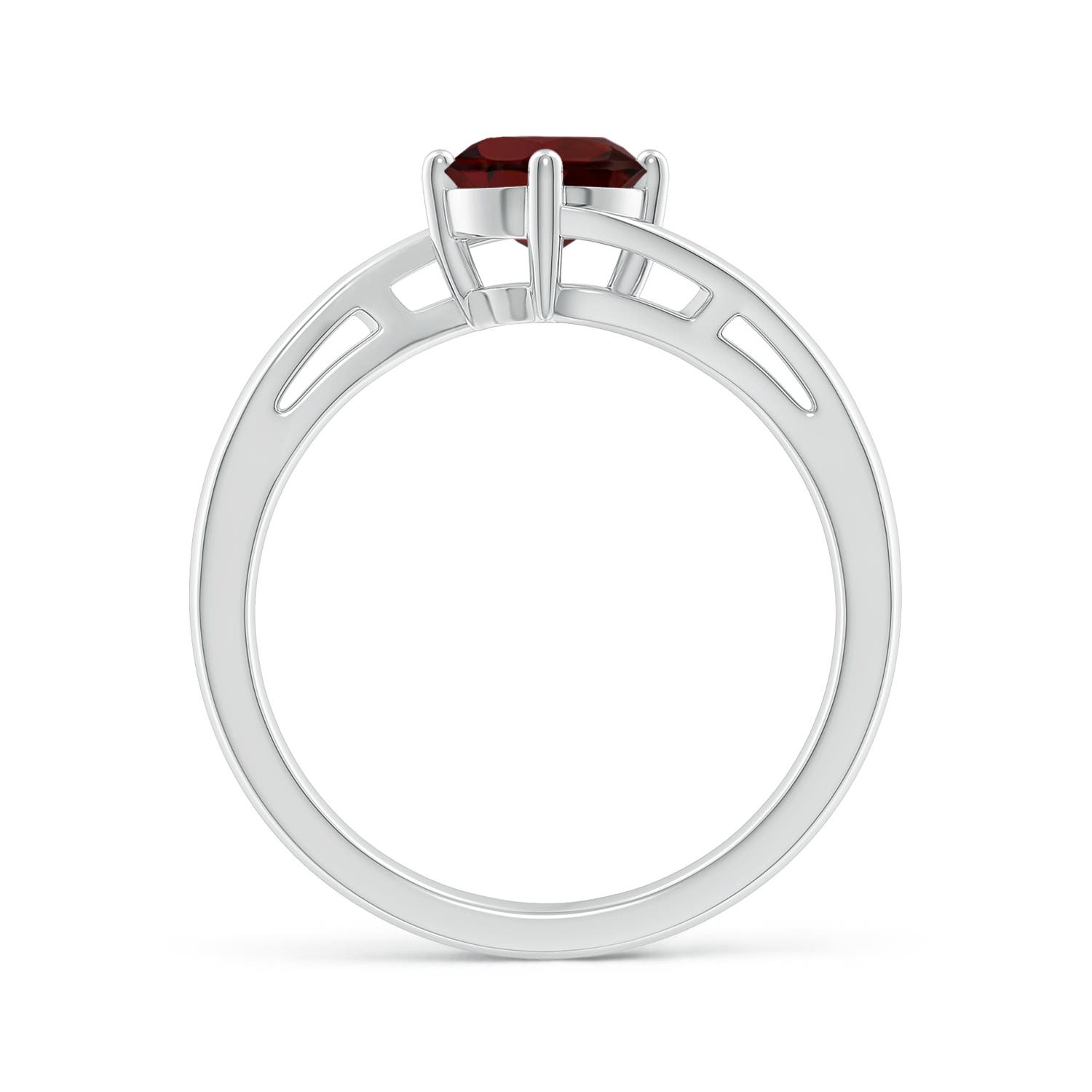 AA - Garnet / 1 CT / 14 KT White Gold