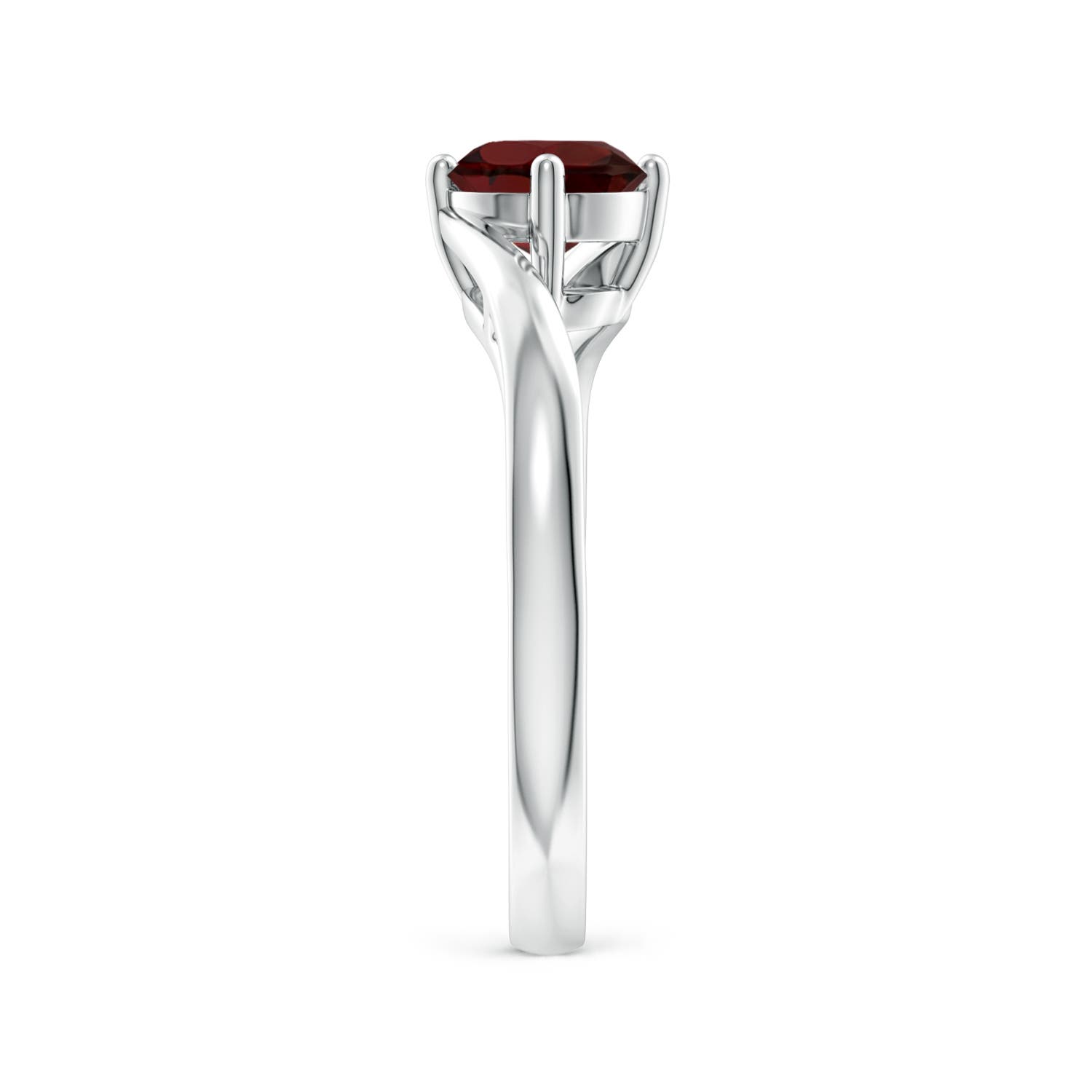 AA - Garnet / 1 CT / 14 KT White Gold