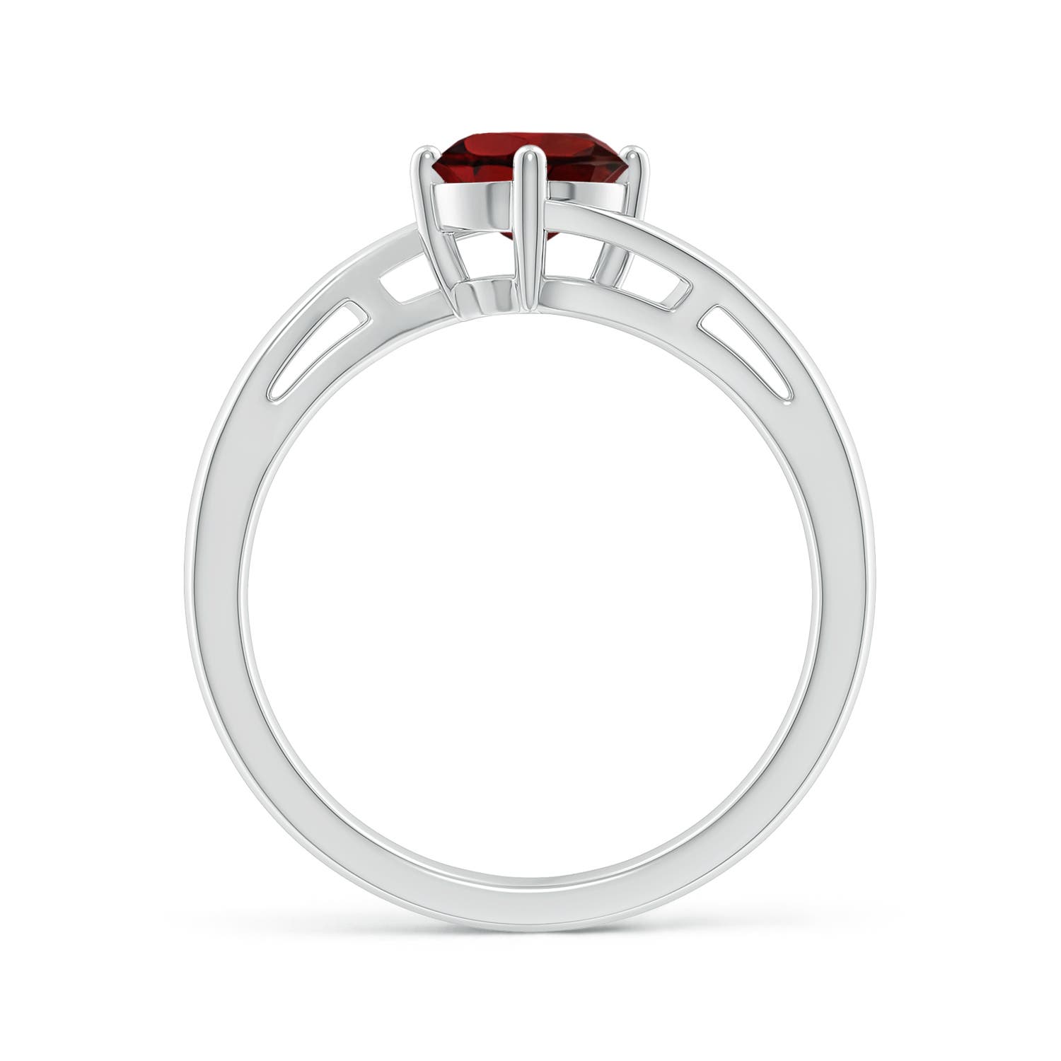 AAA - Garnet / 1 CT / 14 KT White Gold