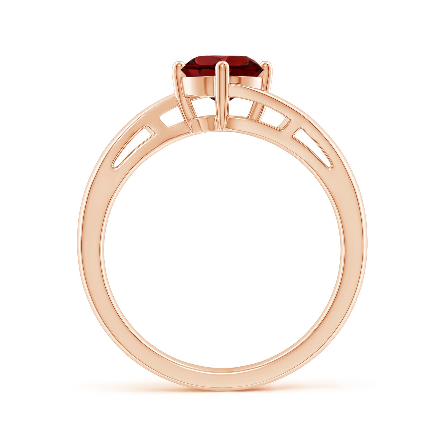 AAAA - Garnet / 1 CT / 14 KT Rose Gold