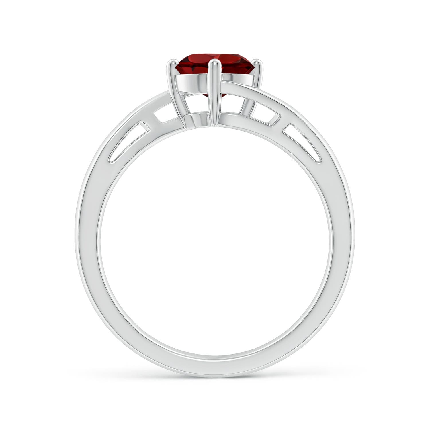 AAAA - Garnet / 1 CT / 14 KT White Gold