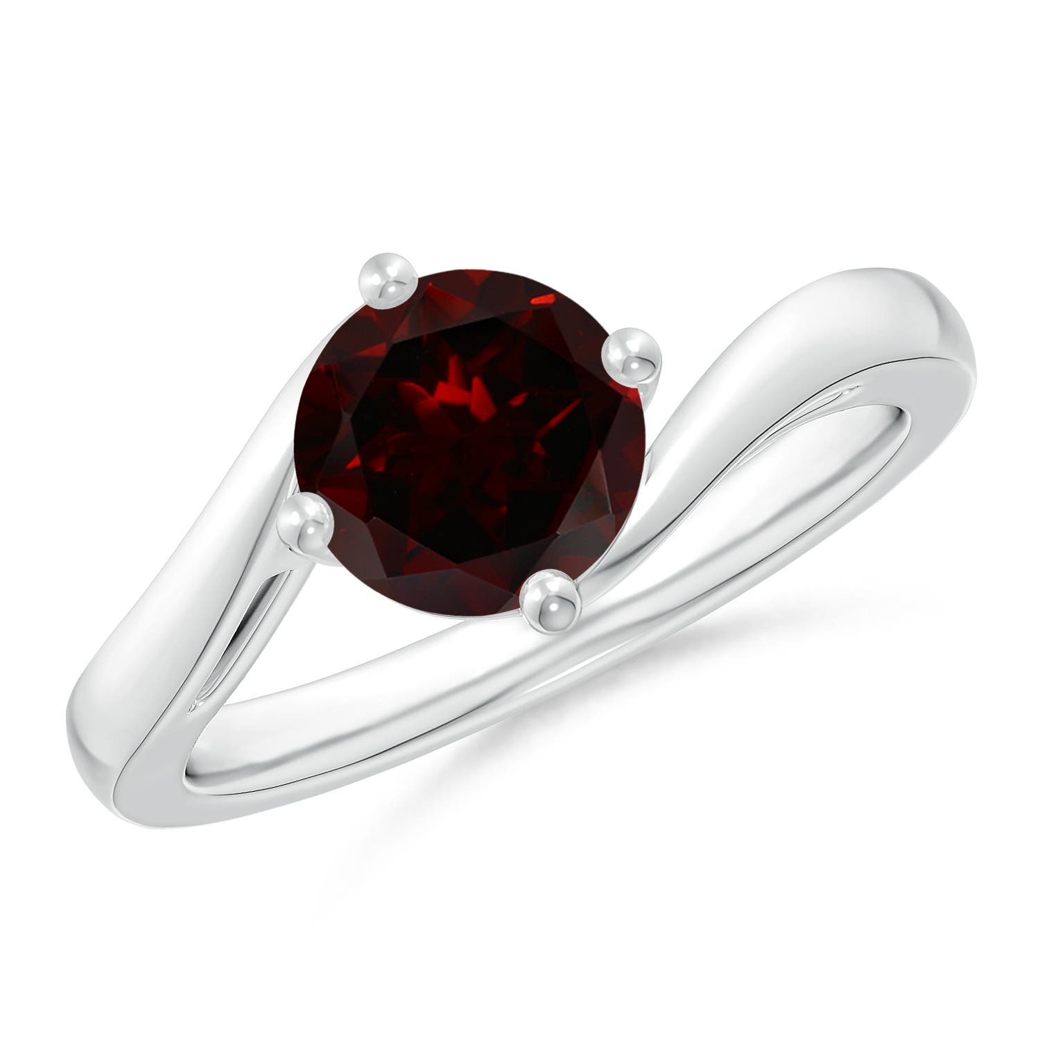 A - Garnet / 1.5 CT / 14 KT White Gold