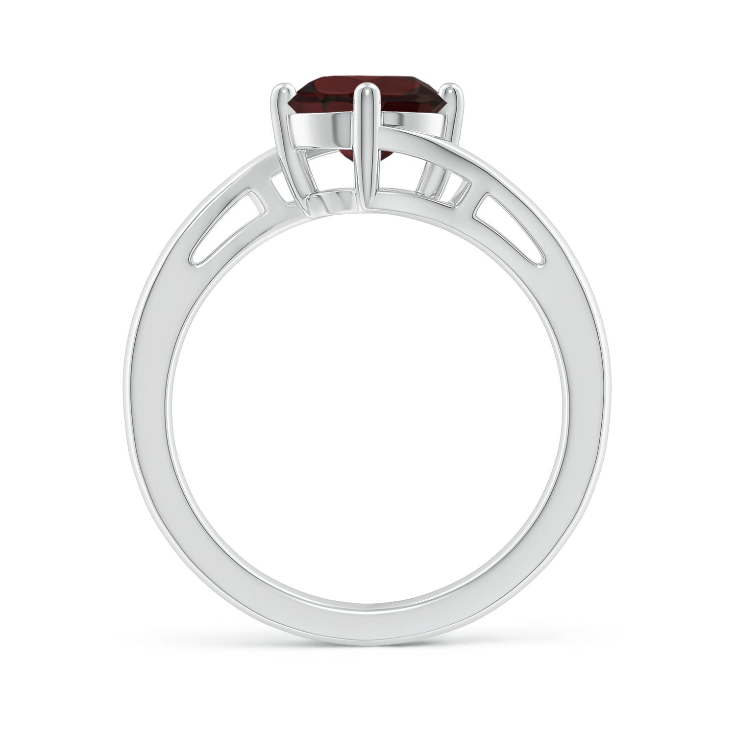 A - Garnet / 1.5 CT / 14 KT White Gold