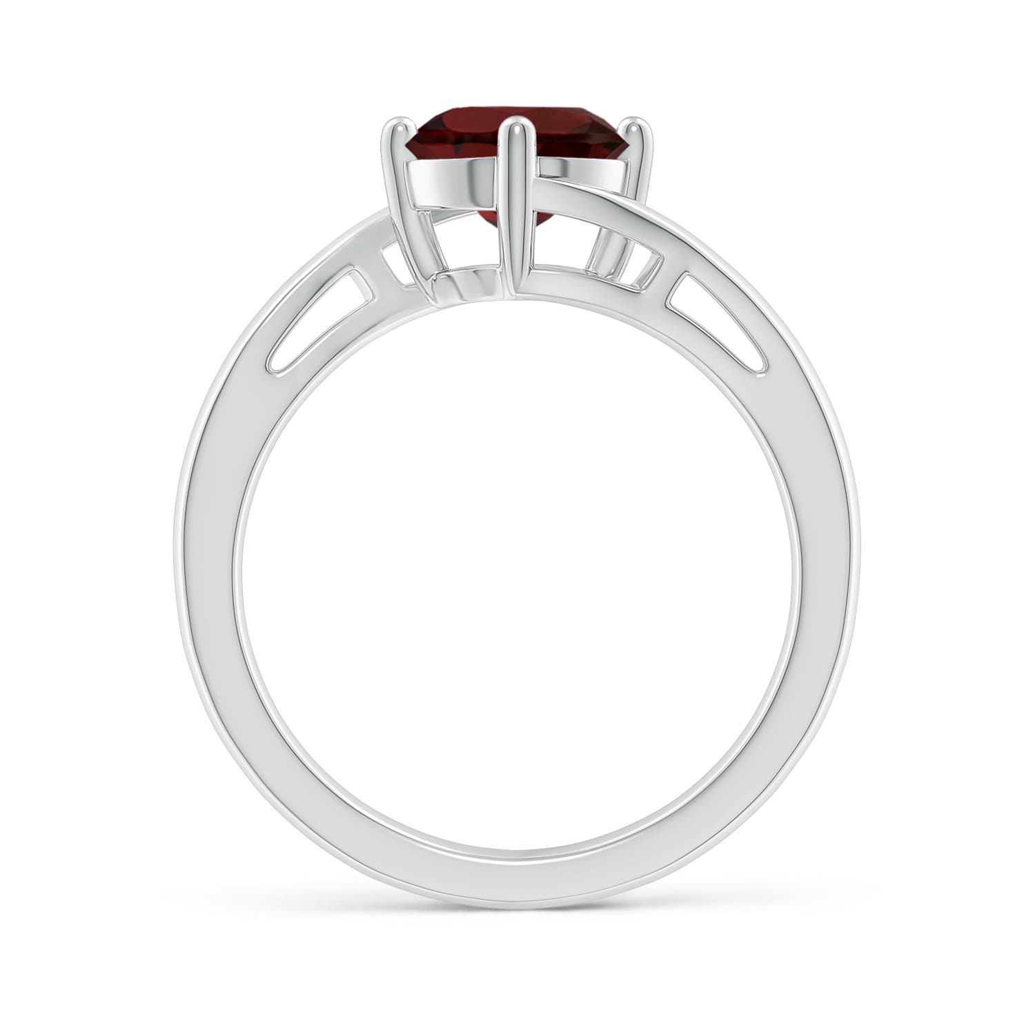 AA - Garnet / 1.5 CT / 14 KT White Gold