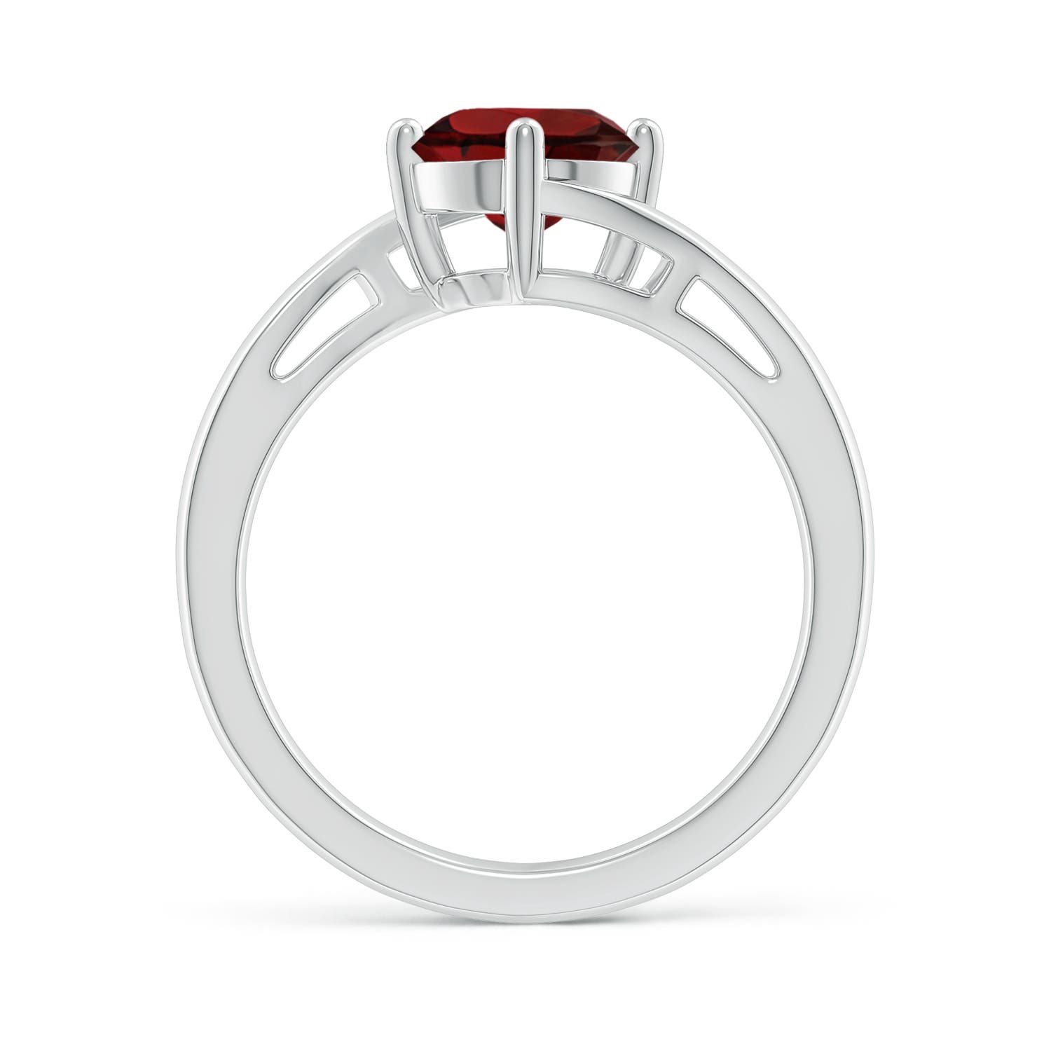 AAA - Garnet / 1.5 CT / 14 KT White Gold