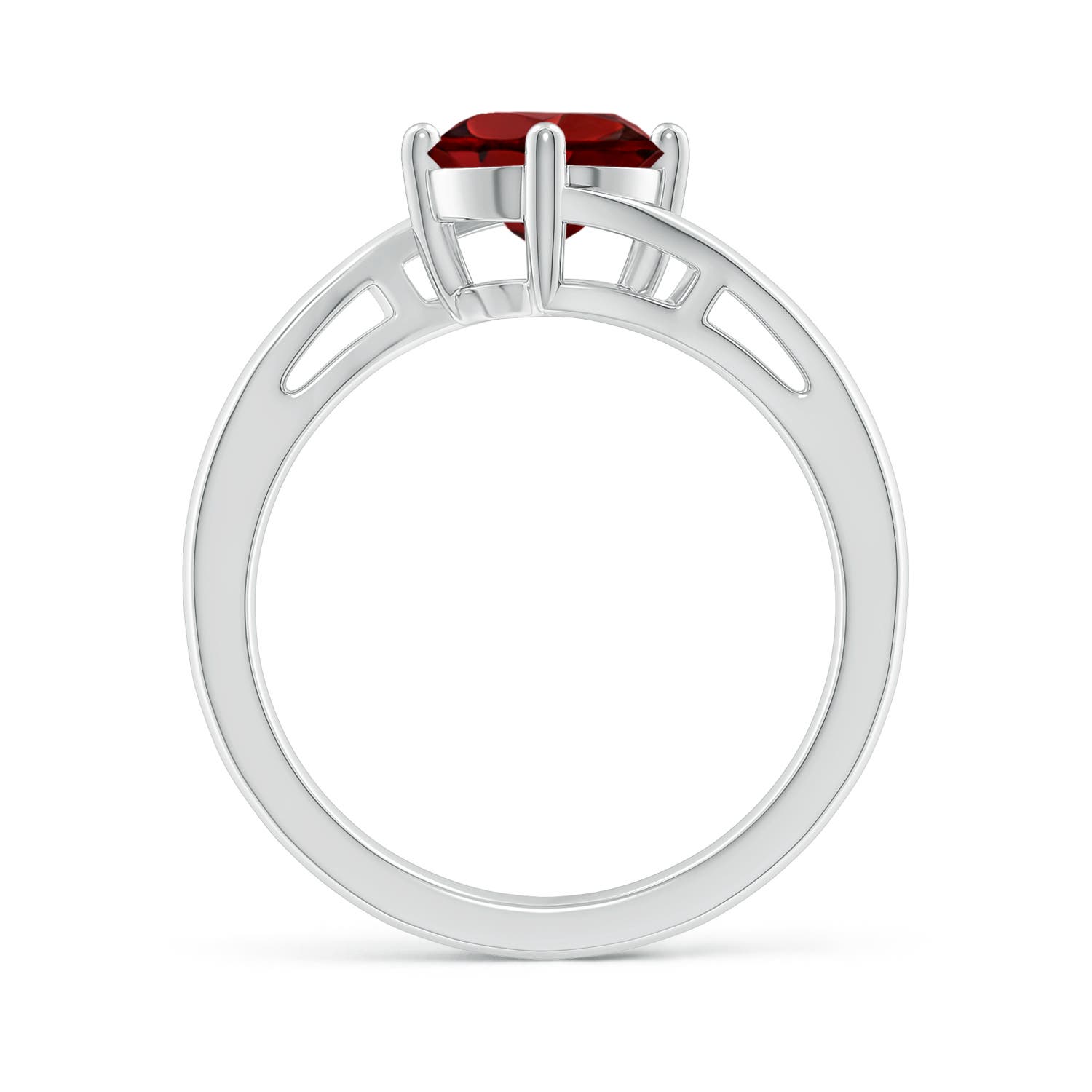 AAAA - Garnet / 1.5 CT / 14 KT White Gold