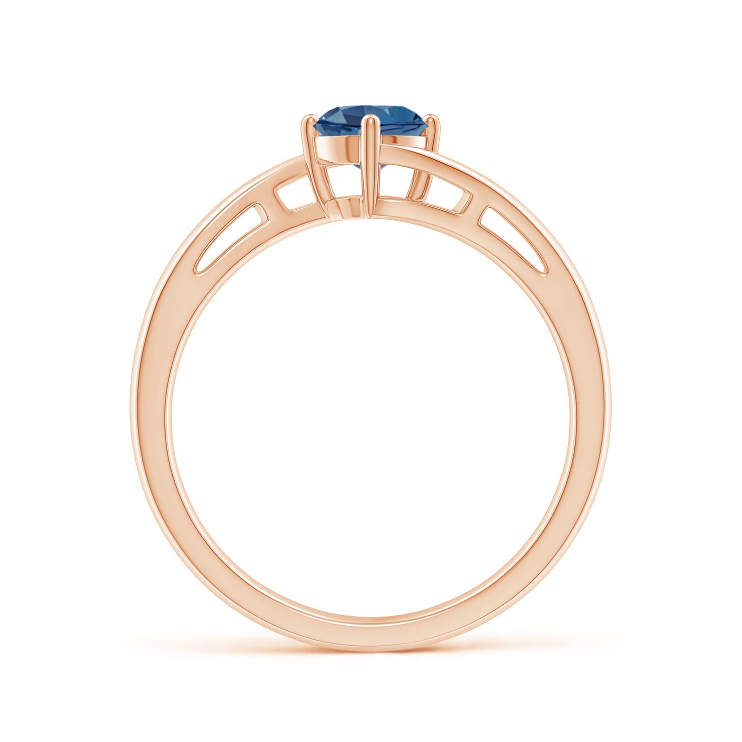 A - London Blue Topaz / 0.6 CT / 14 KT Rose Gold