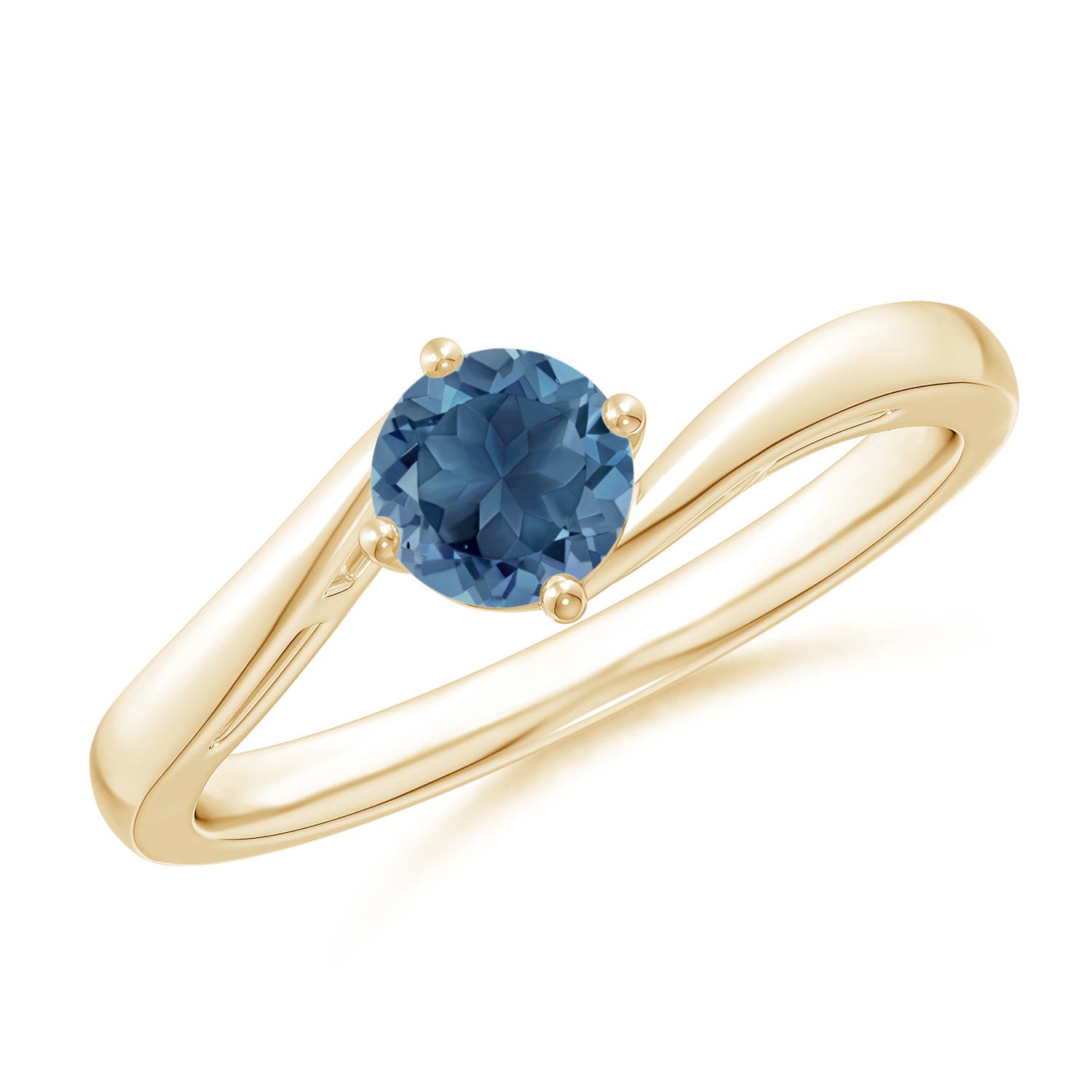 A - London Blue Topaz / 0.6 CT / 14 KT Yellow Gold