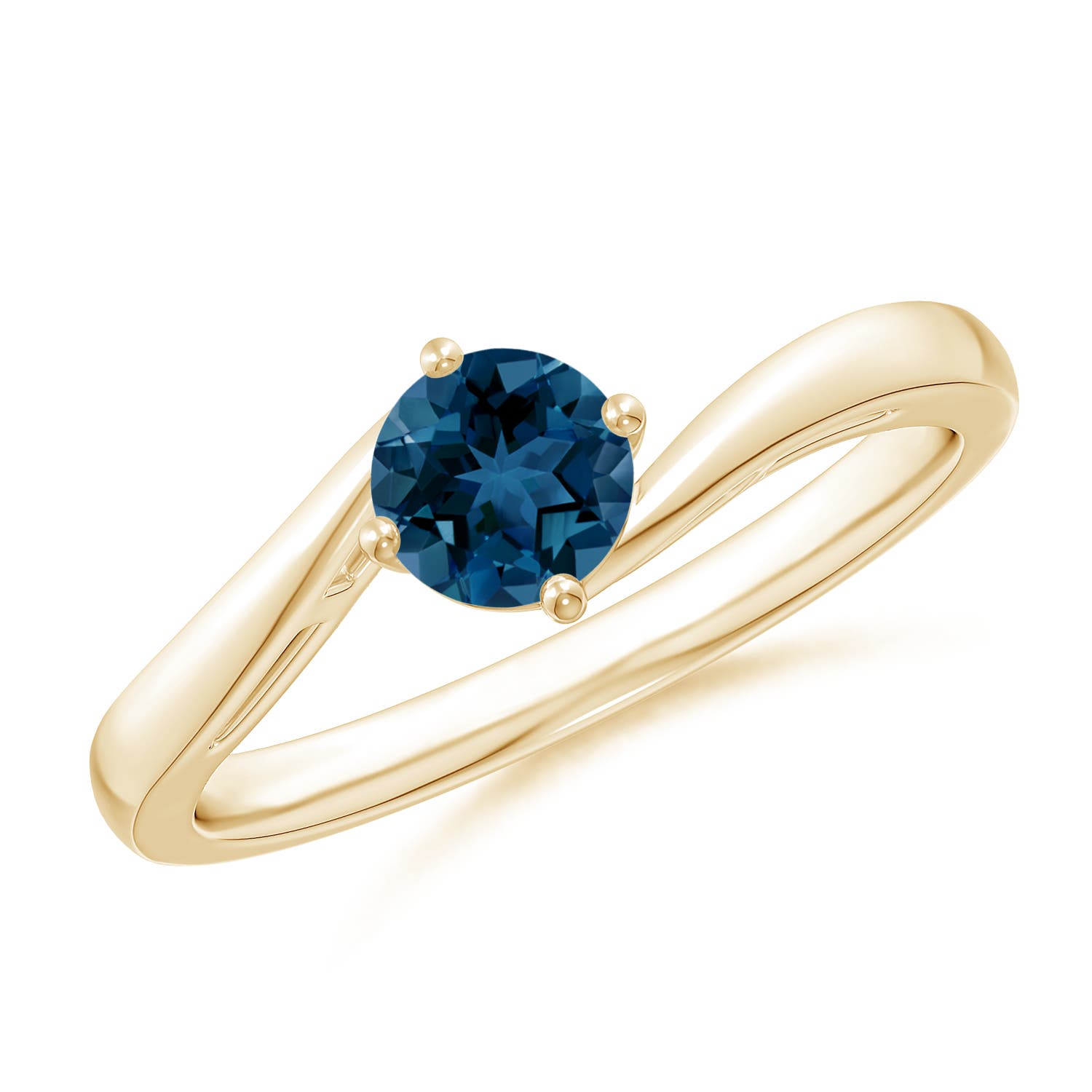 AAA - London Blue Topaz / 0.6 CT / 14 KT Yellow Gold