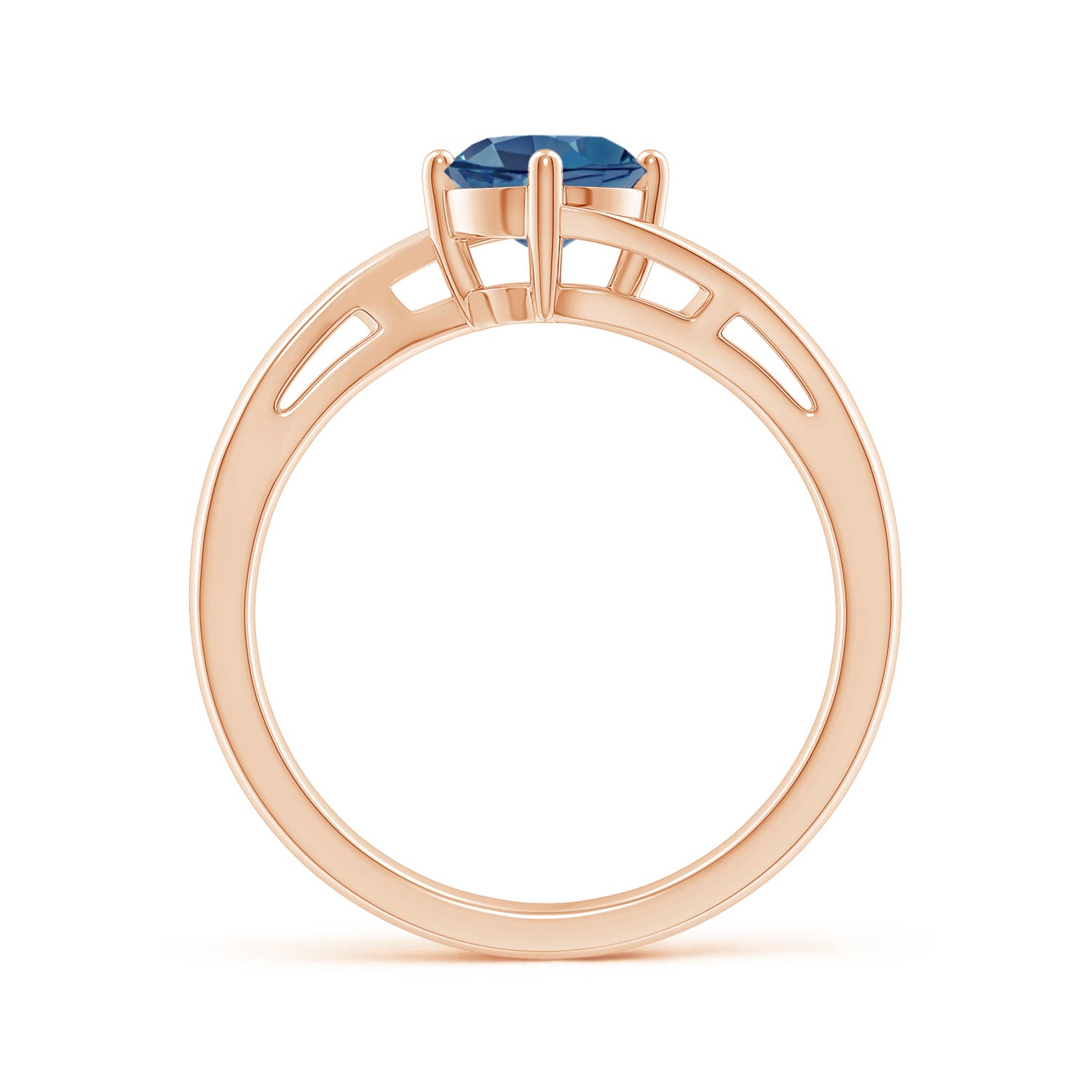 A - London Blue Topaz / 0.95 CT / 14 KT Rose Gold