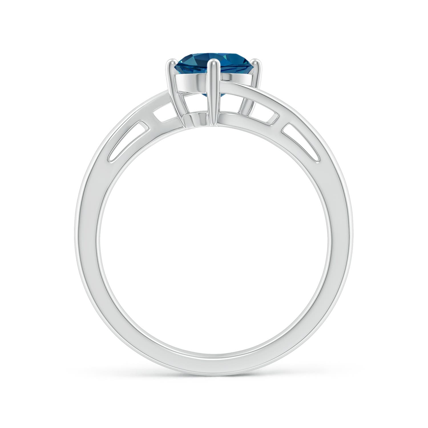 AAA - London Blue Topaz / 0.95 CT / 14 KT White Gold