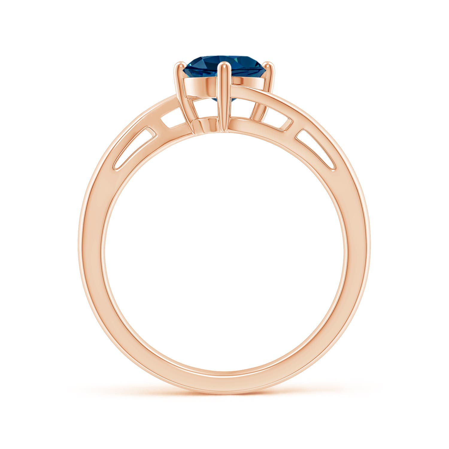 AAAA - London Blue Topaz / 0.95 CT / 14 KT Rose Gold