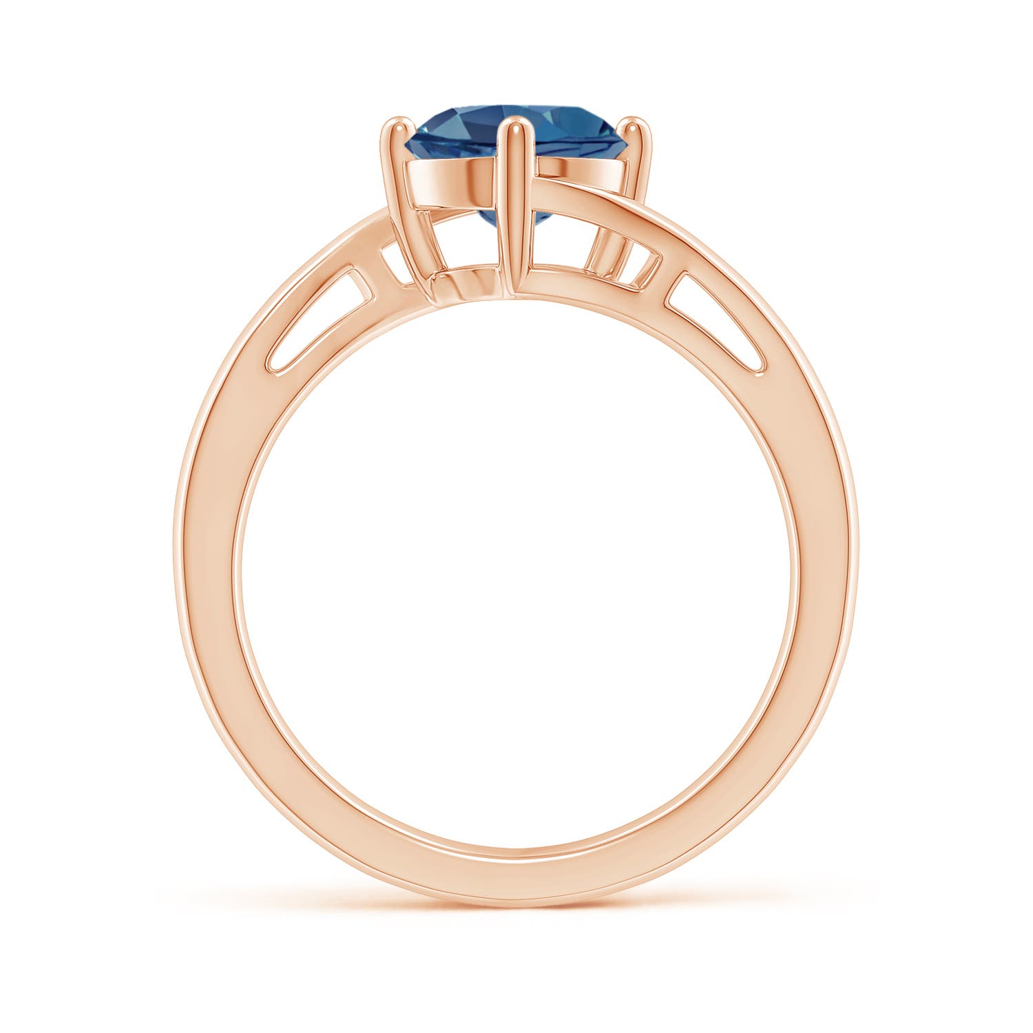 A - London Blue Topaz / 1.55 CT / 14 KT Rose Gold