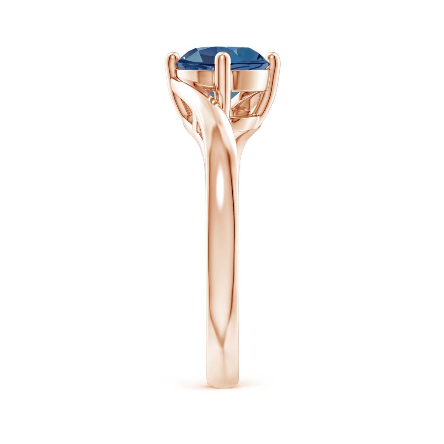 A - London Blue Topaz / 1.55 CT / 14 KT Rose Gold