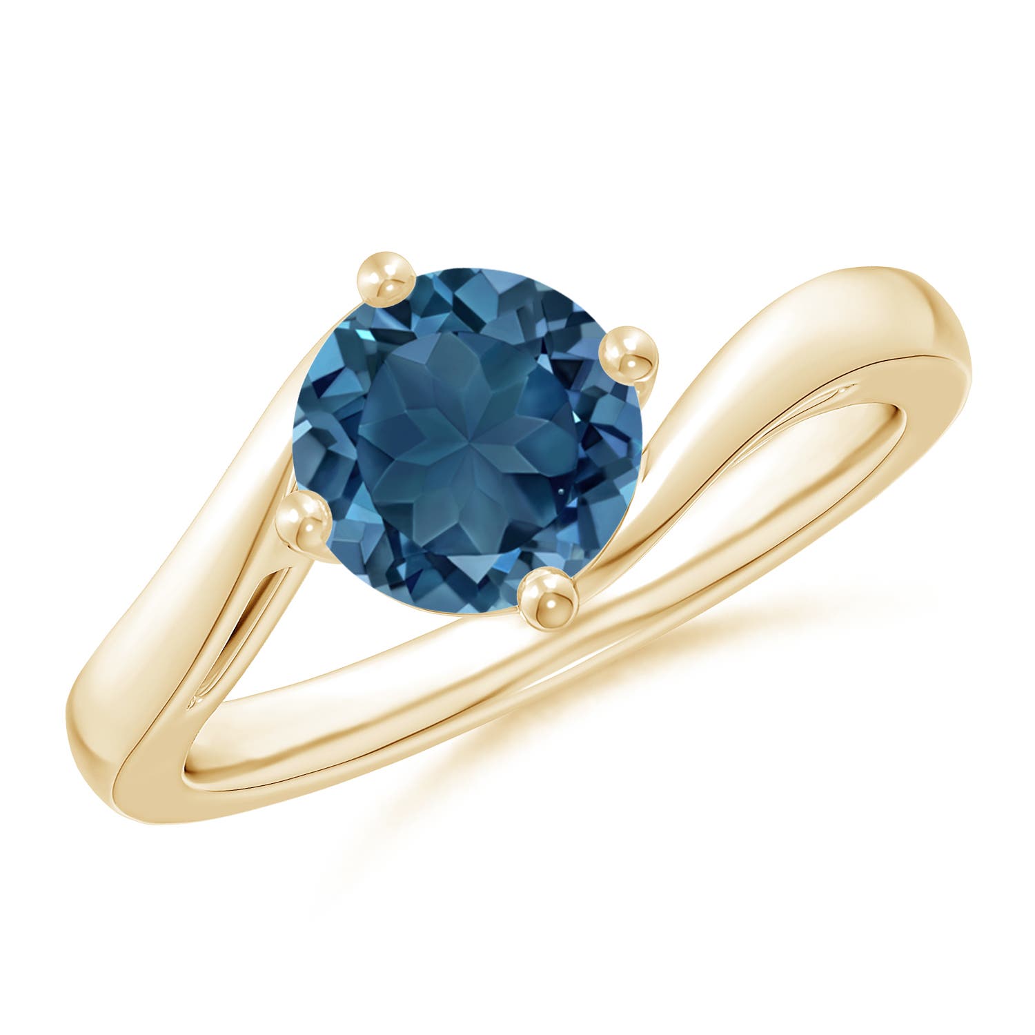 AA - London Blue Topaz / 1.55 CT / 14 KT Yellow Gold