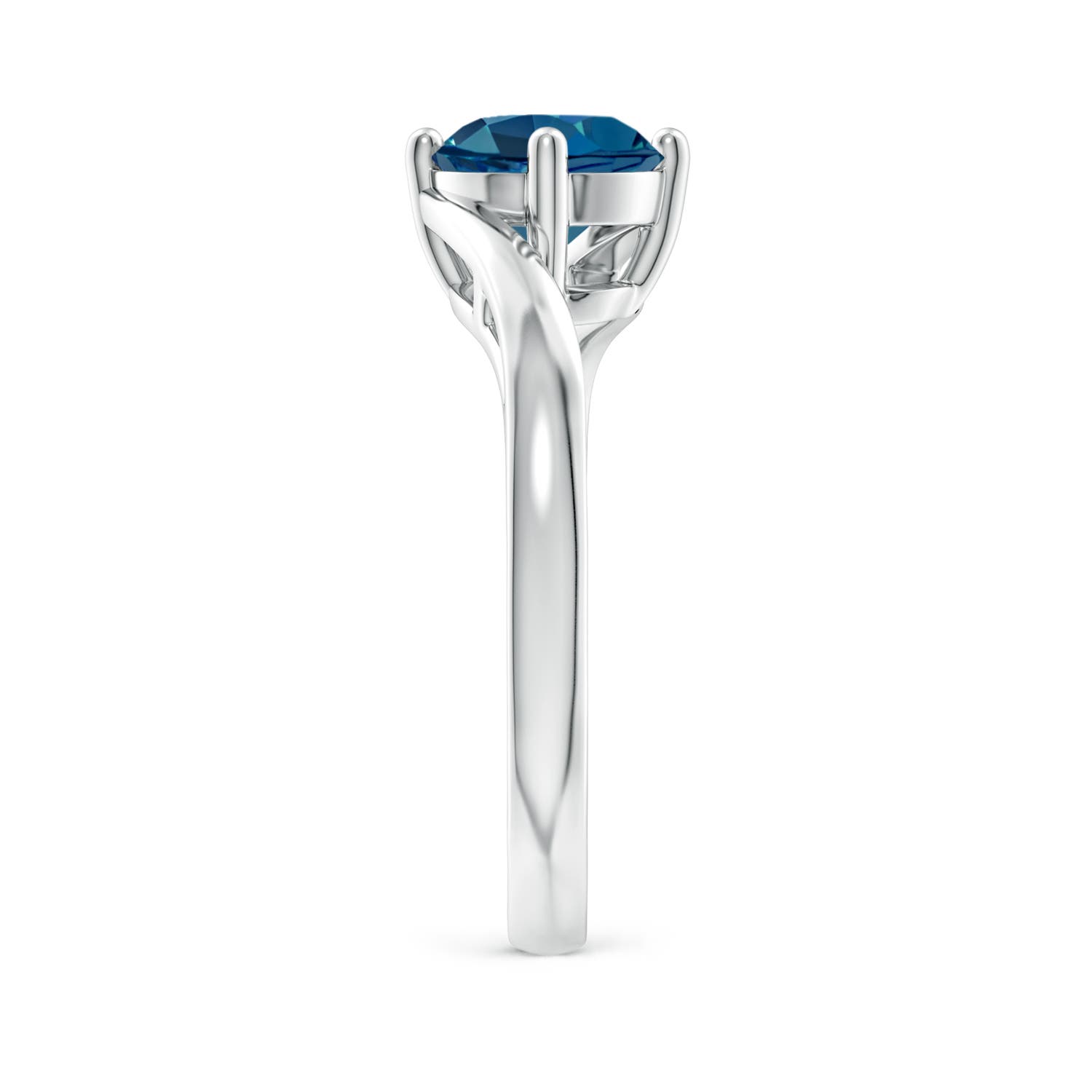 AAA - London Blue Topaz / 1.55 CT / 14 KT White Gold