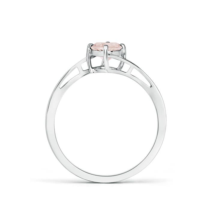 A - Morganite / 0.42 CT / 14 KT White Gold