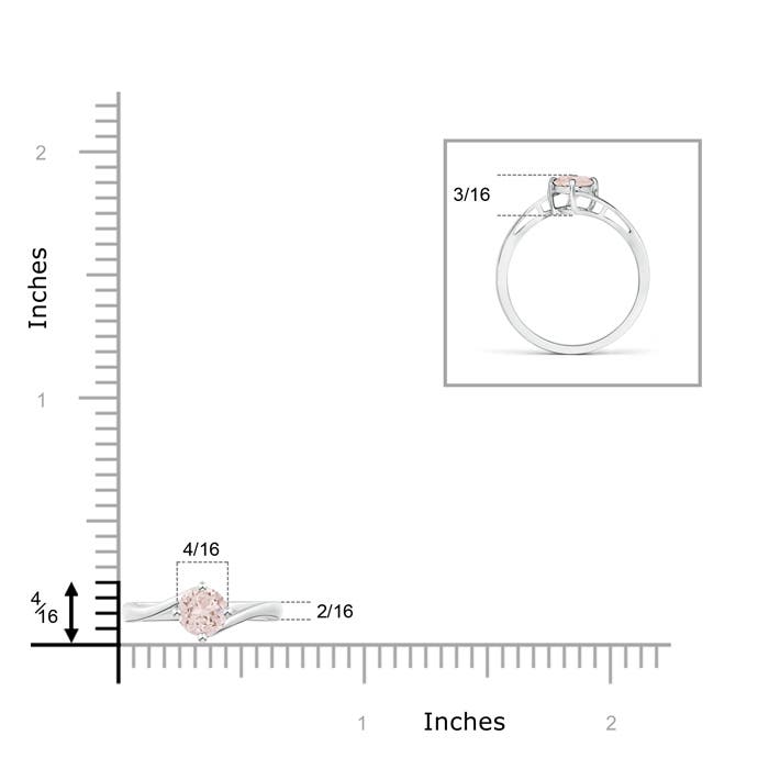 A - Morganite / 0.42 CT / 14 KT White Gold