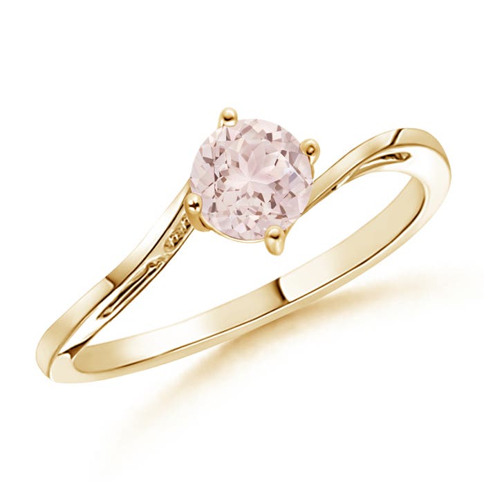 A - Morganite / 0.42 CT / 14 KT Yellow Gold