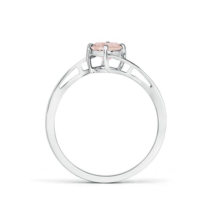 AA - Morganite / 0.42 CT / 14 KT White Gold