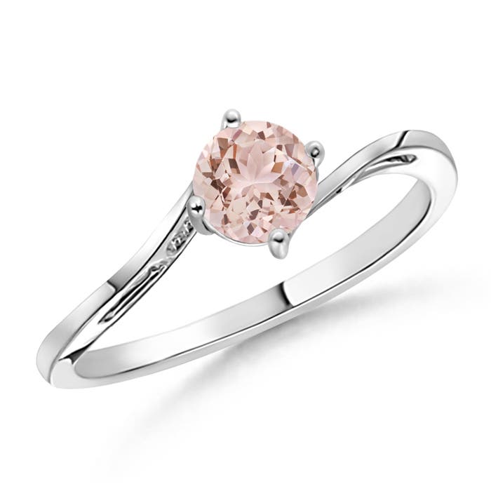 AAA - Morganite / 0.42 CT / 14 KT White Gold