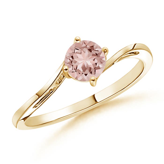 AAAA - Morganite / 0.42 CT / 14 KT Yellow Gold